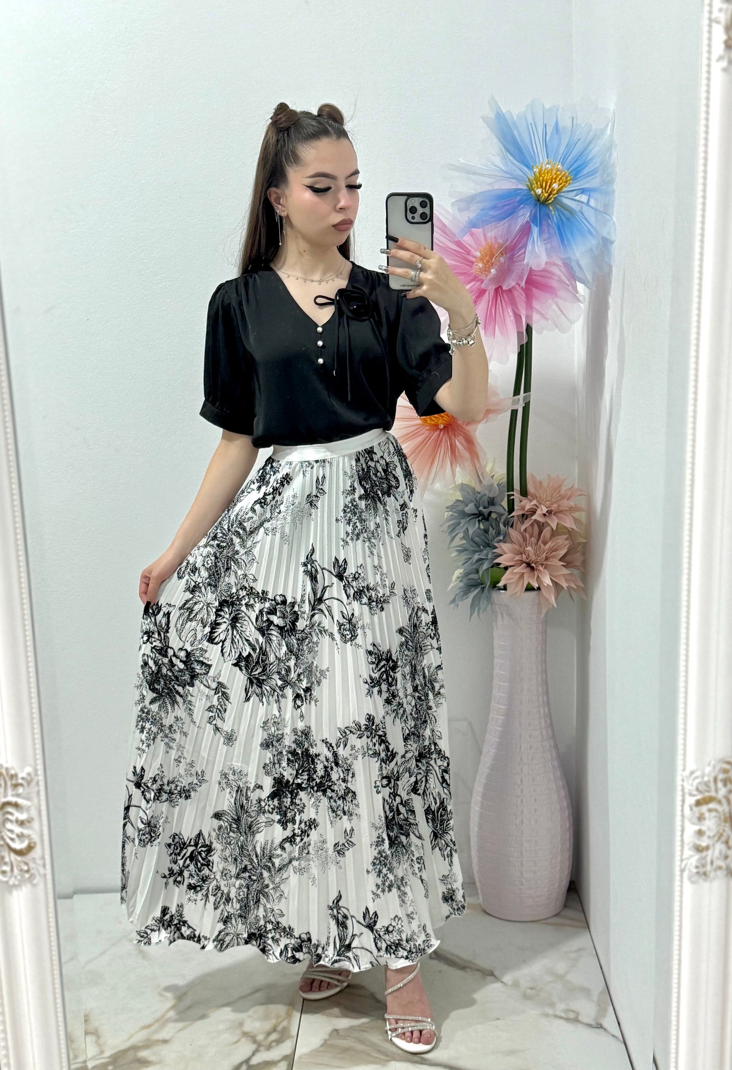 Fustă cu pliseu Chinese