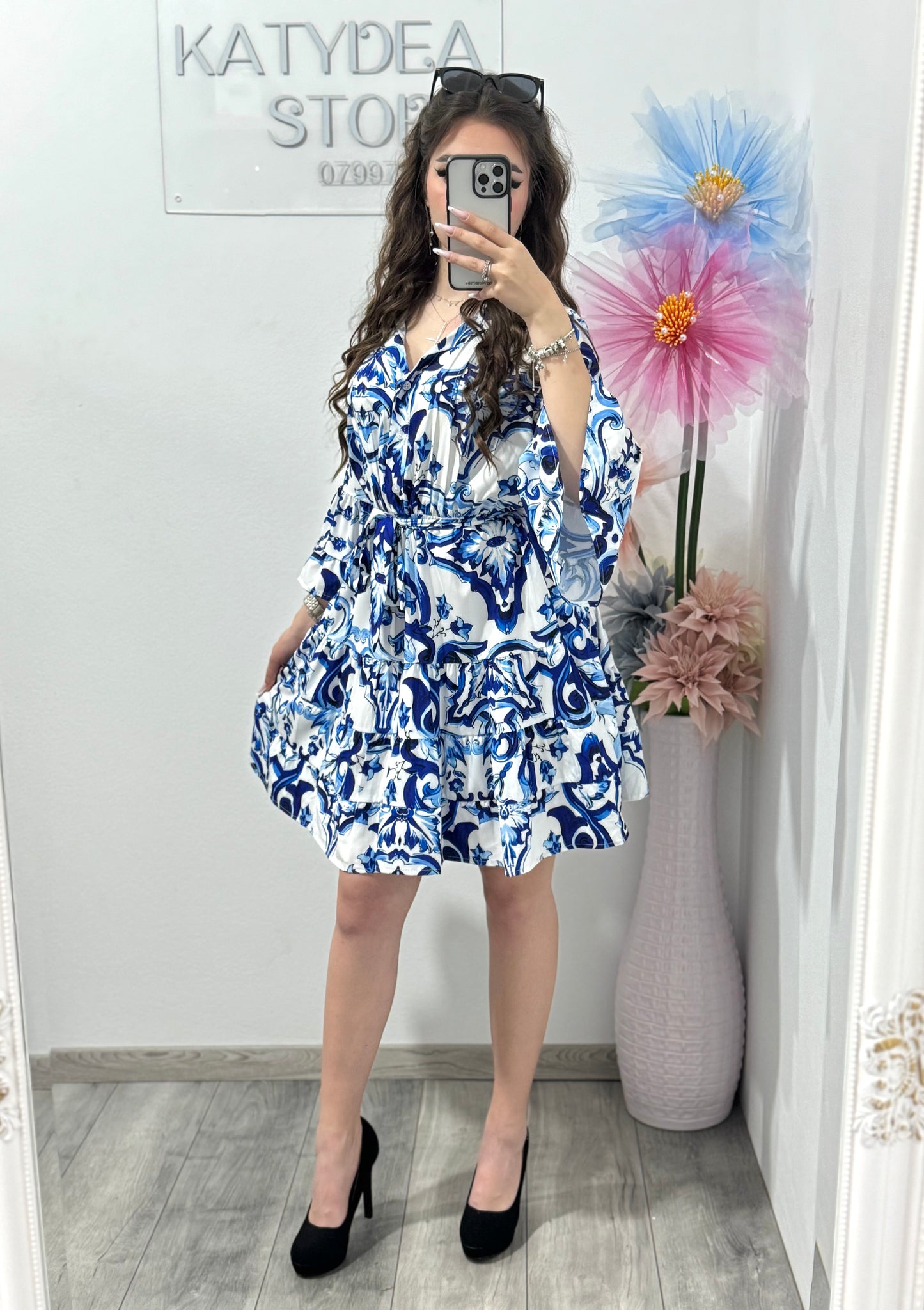 Rochie casual albastră Maya