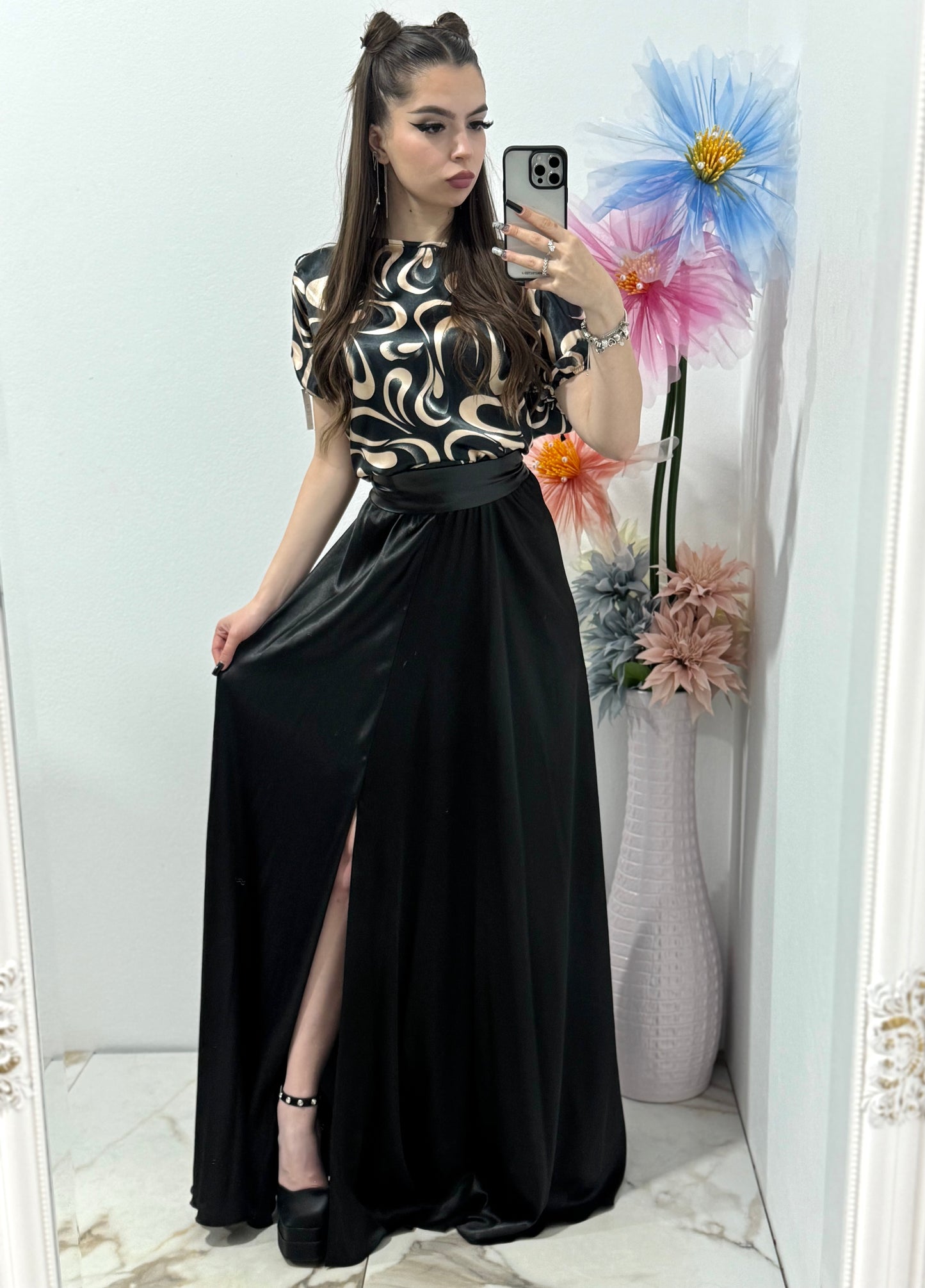 Rochie satin Olivia