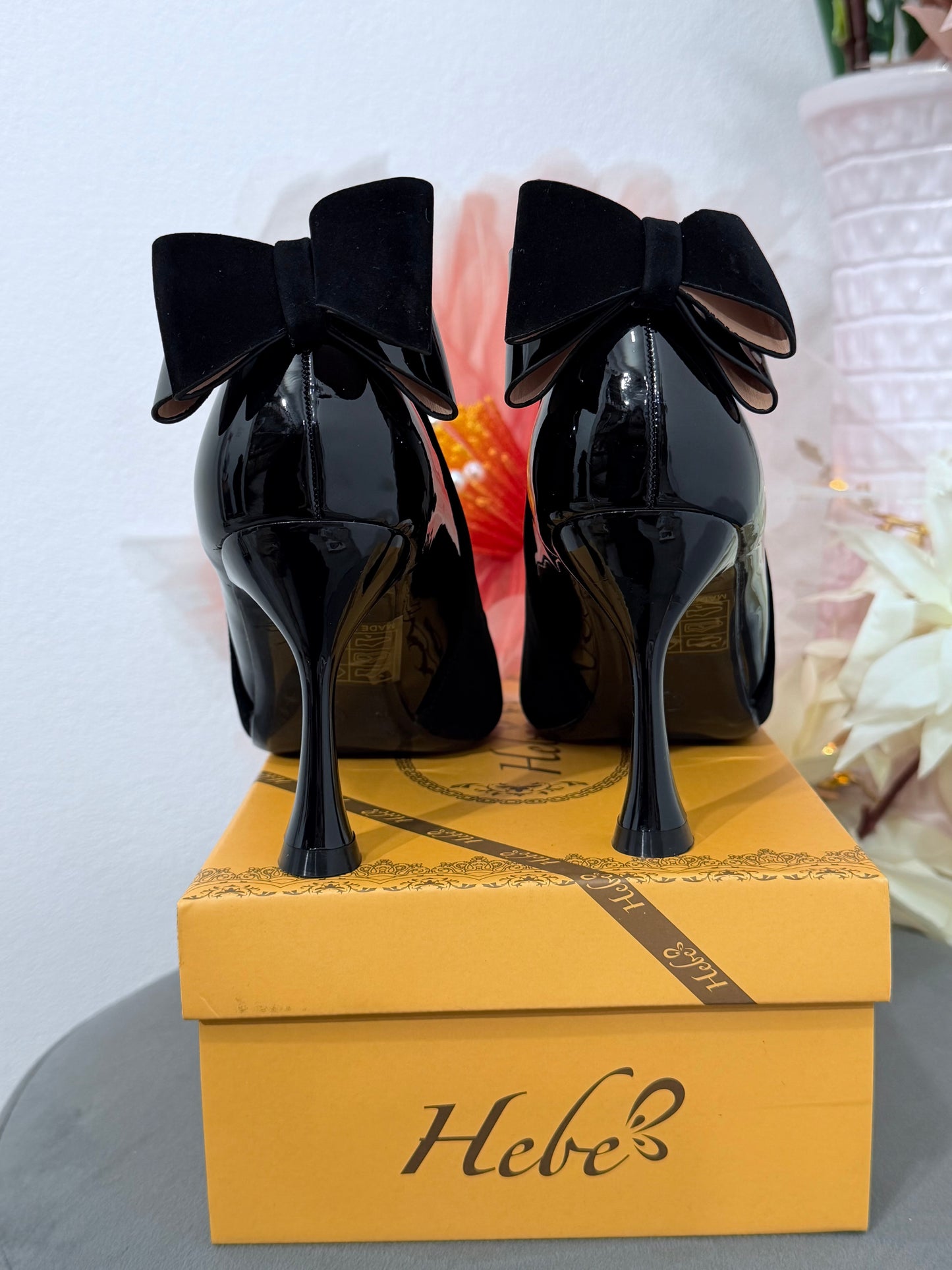 Pantofi stiletto negri ALICE