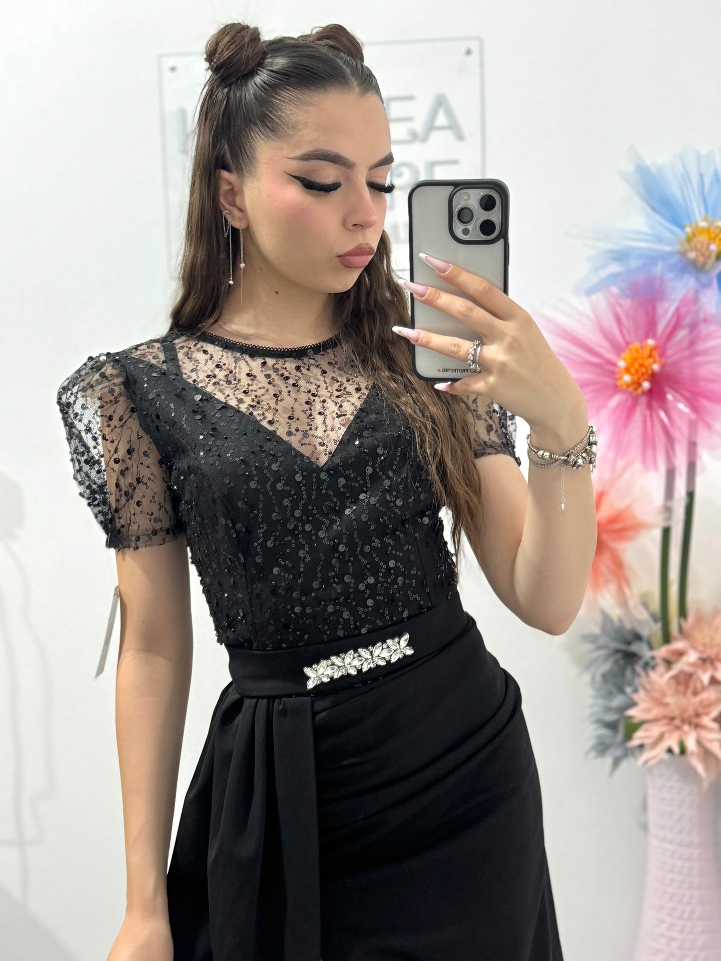 Rochie elegantă cu paiete Katerine