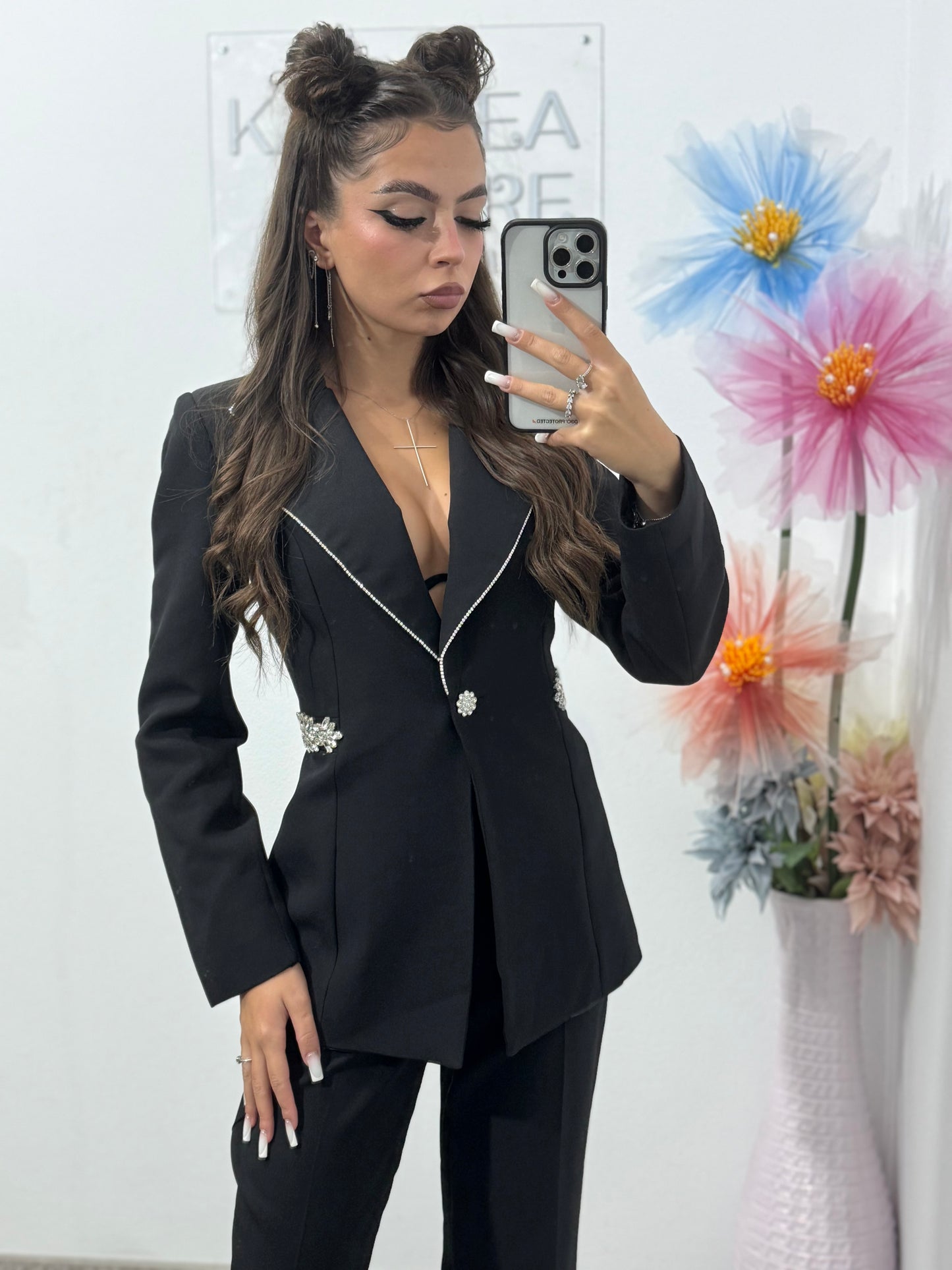 Costum elegant negru Brianna