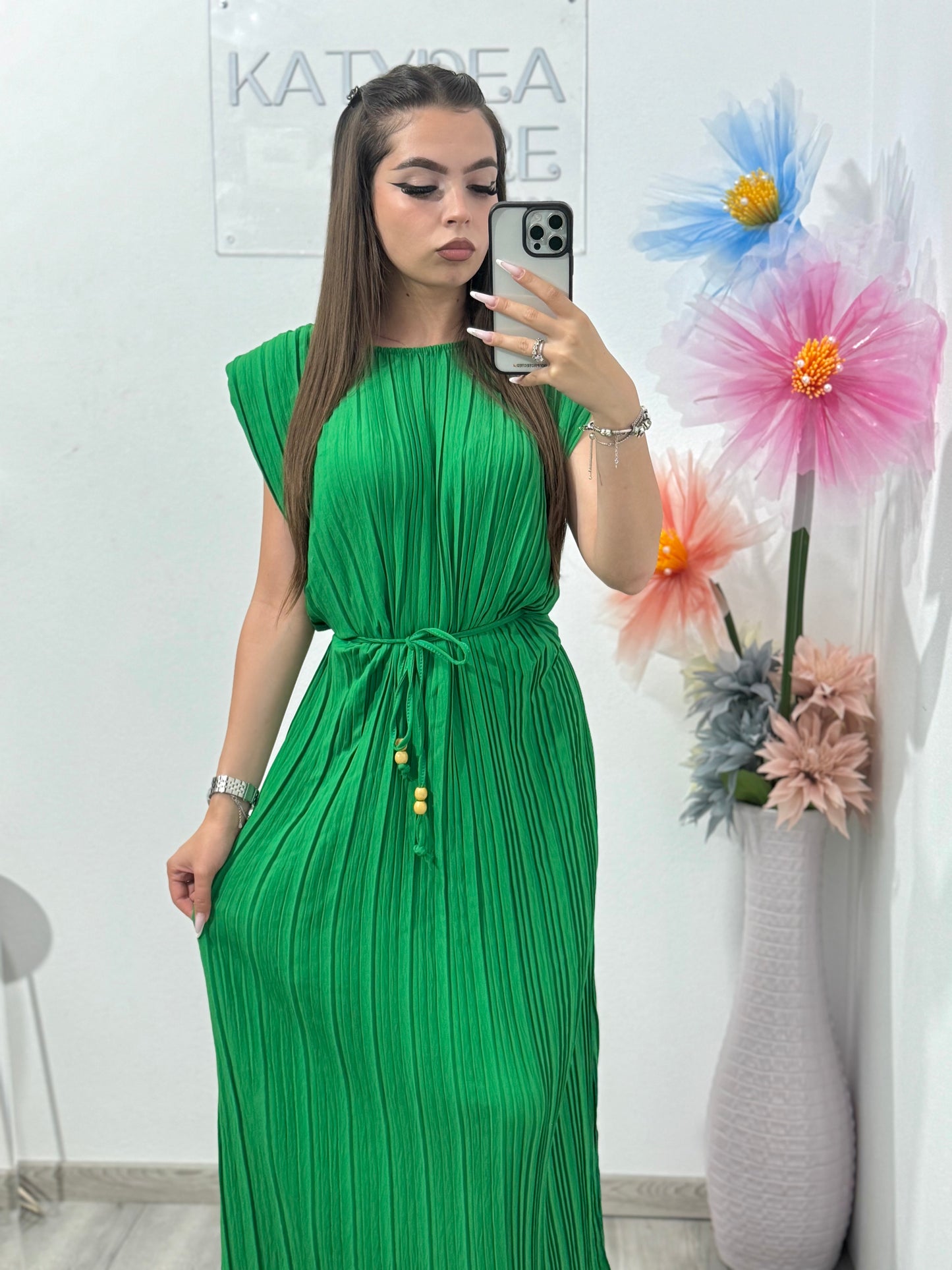 Rochie midi plisată Maria