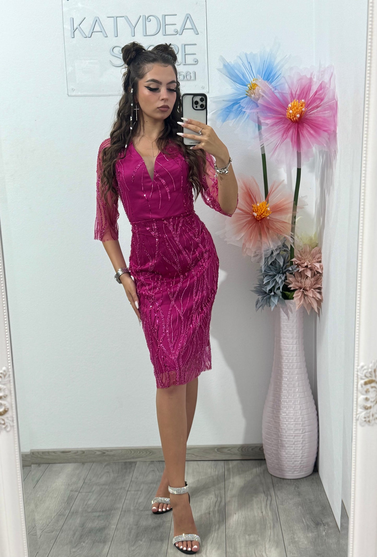 Rochie elegantă Pink Beauty
