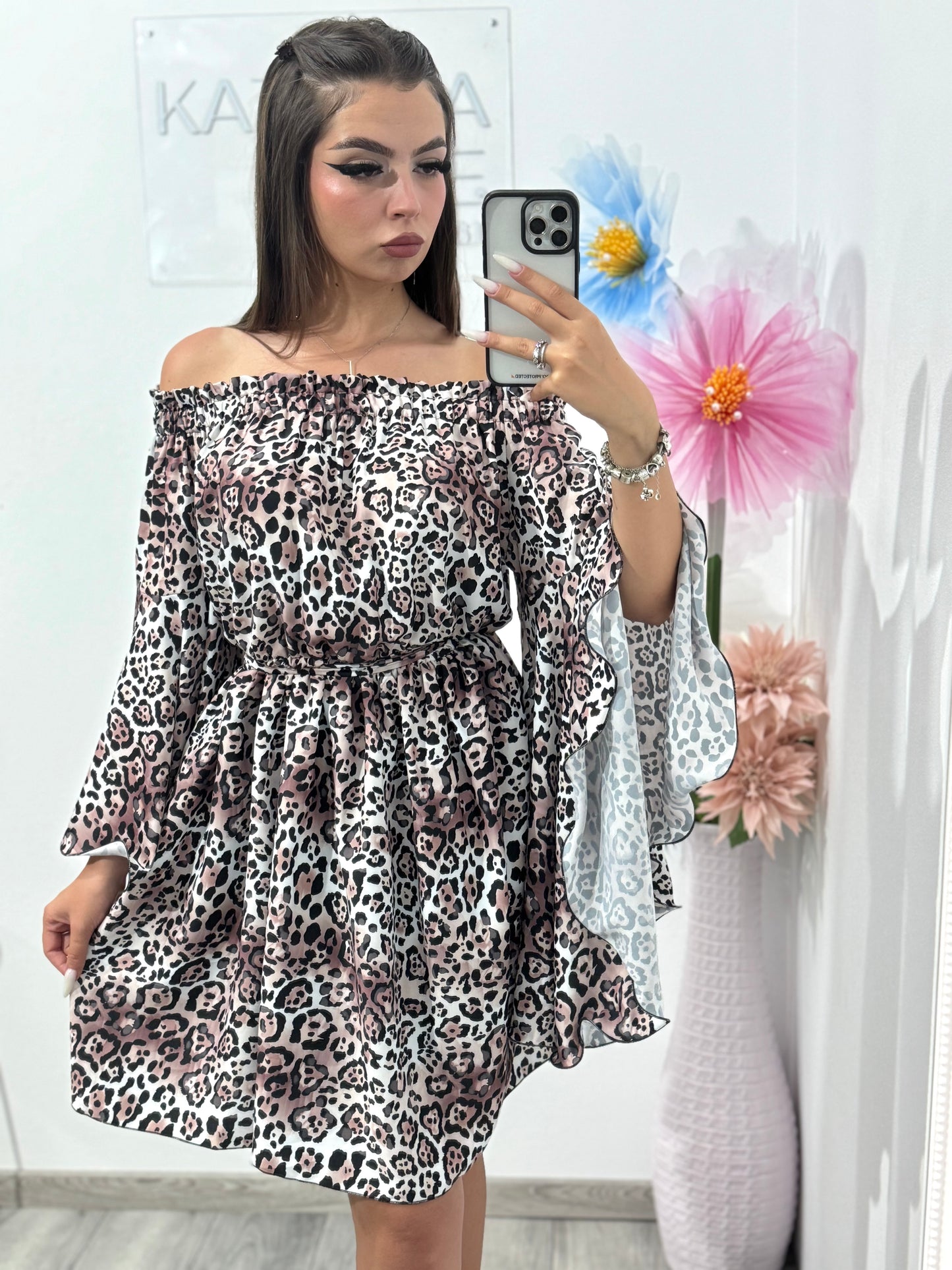Rochie cu imprimeu Animalprint Maya
