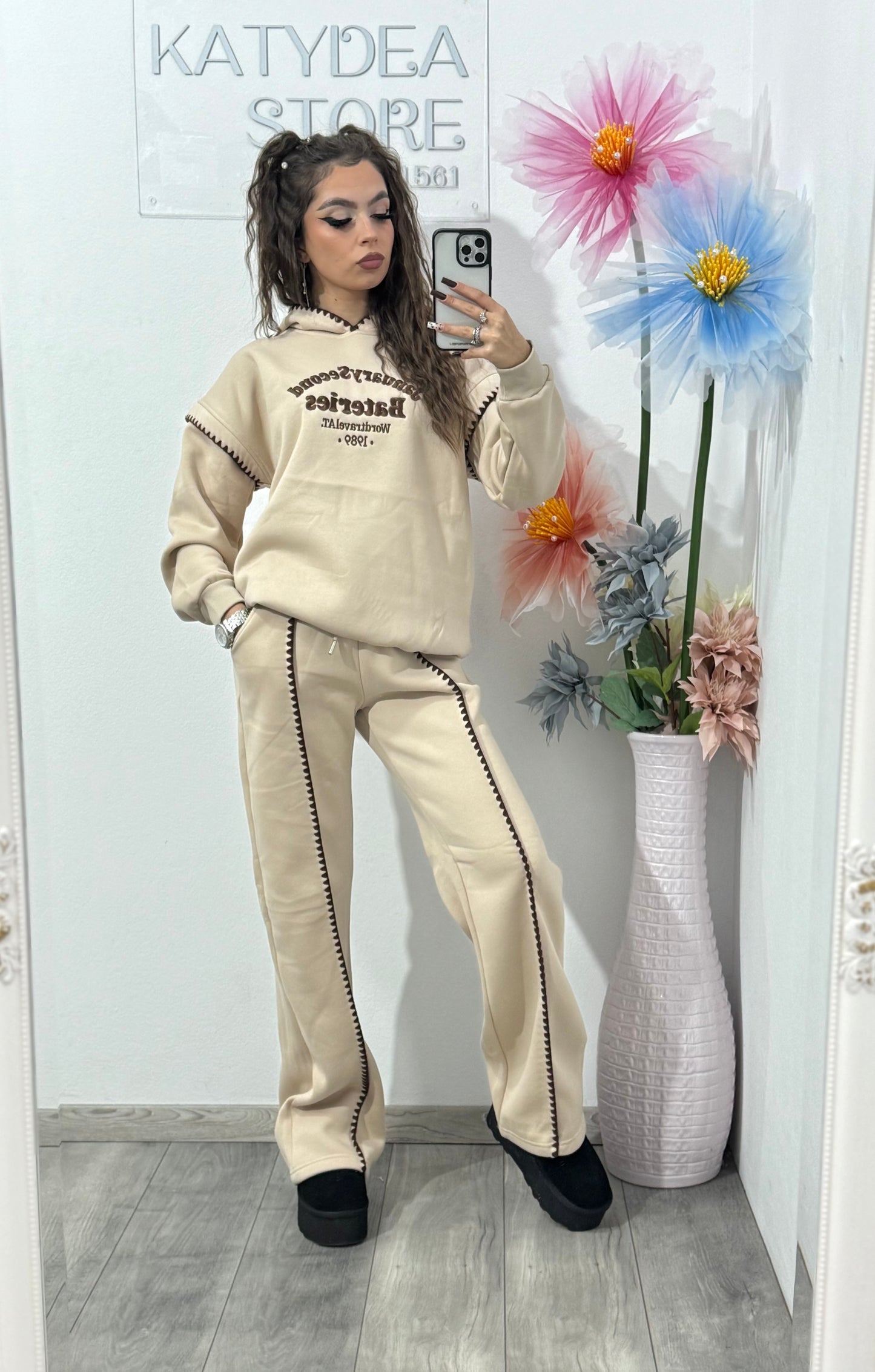 Trening Casual „January Second Batteries” – Set Hanorac + Pantaloni