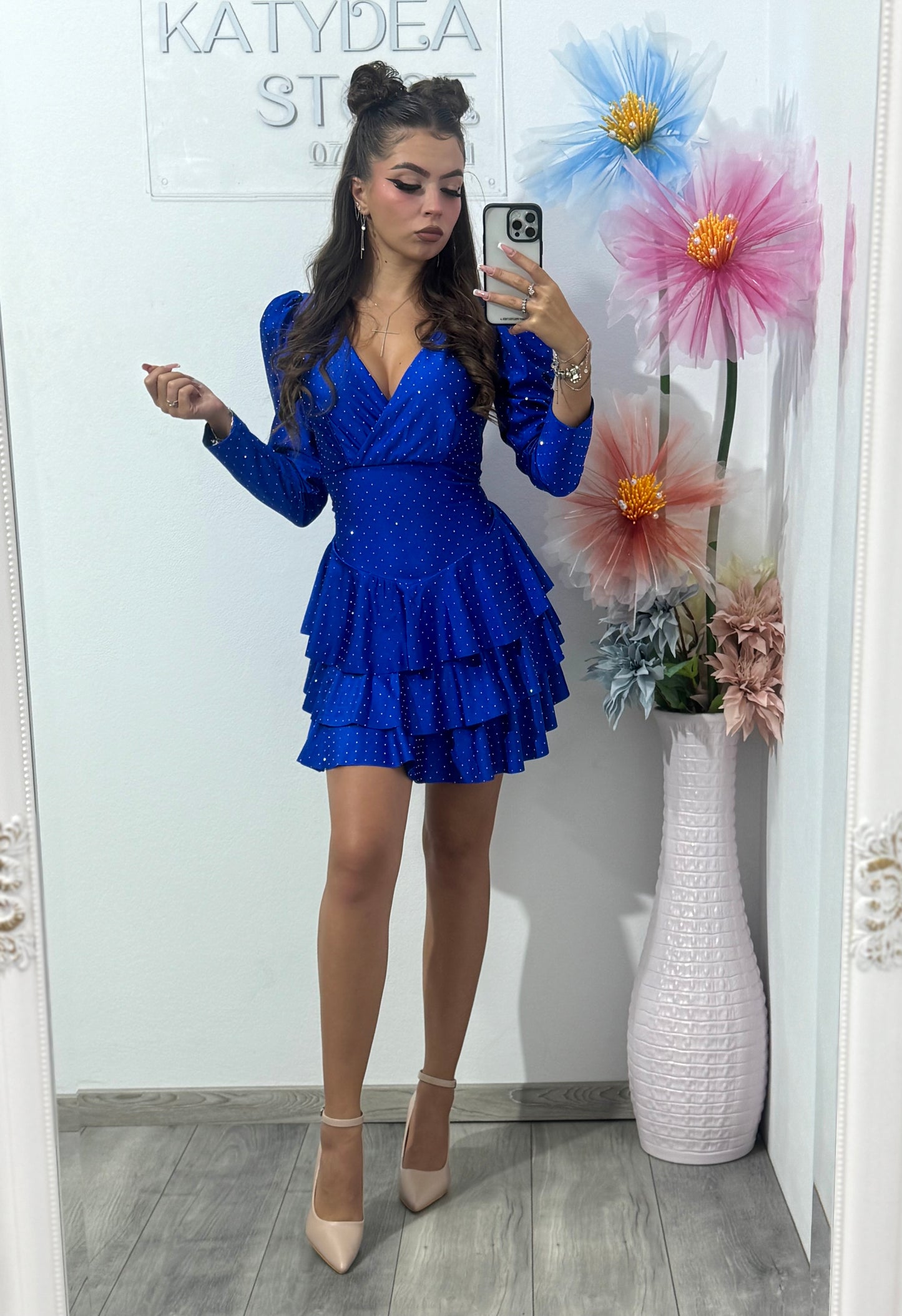 Rochie cu cristale ștanțate Annina