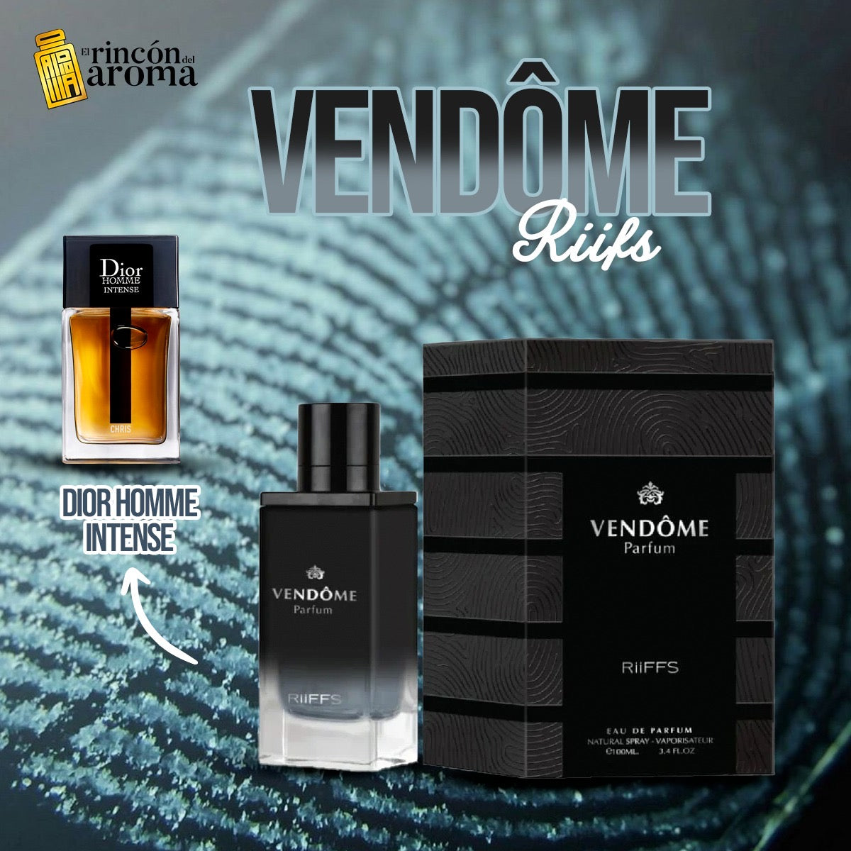 Vendome, Riiffs, Apa de Parfum Barbati, 100ml