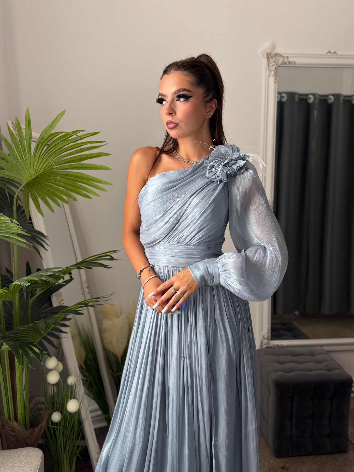 Rochie elegantă blue VICTORIA