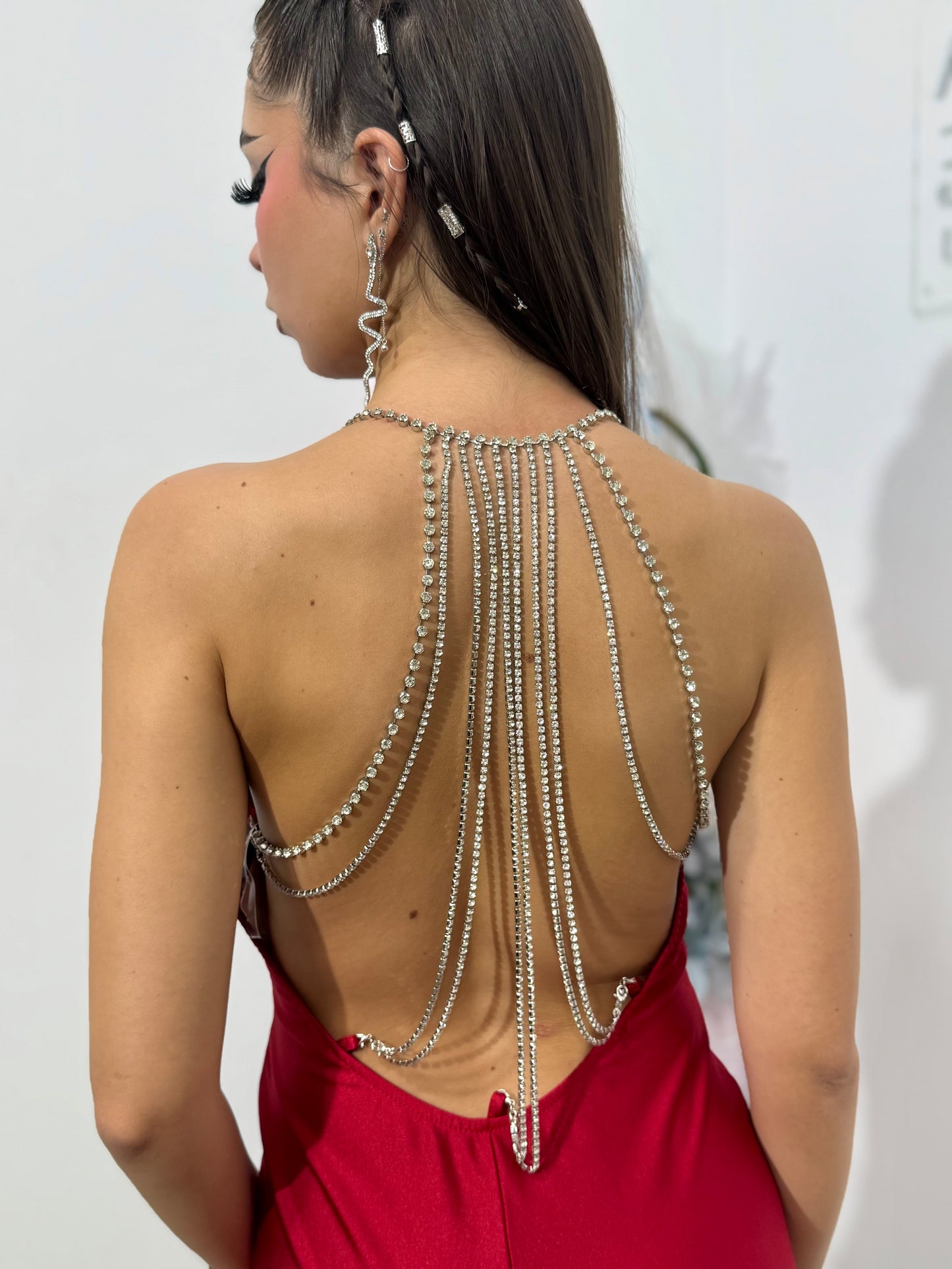 Rochie cu lanț roșie Katy