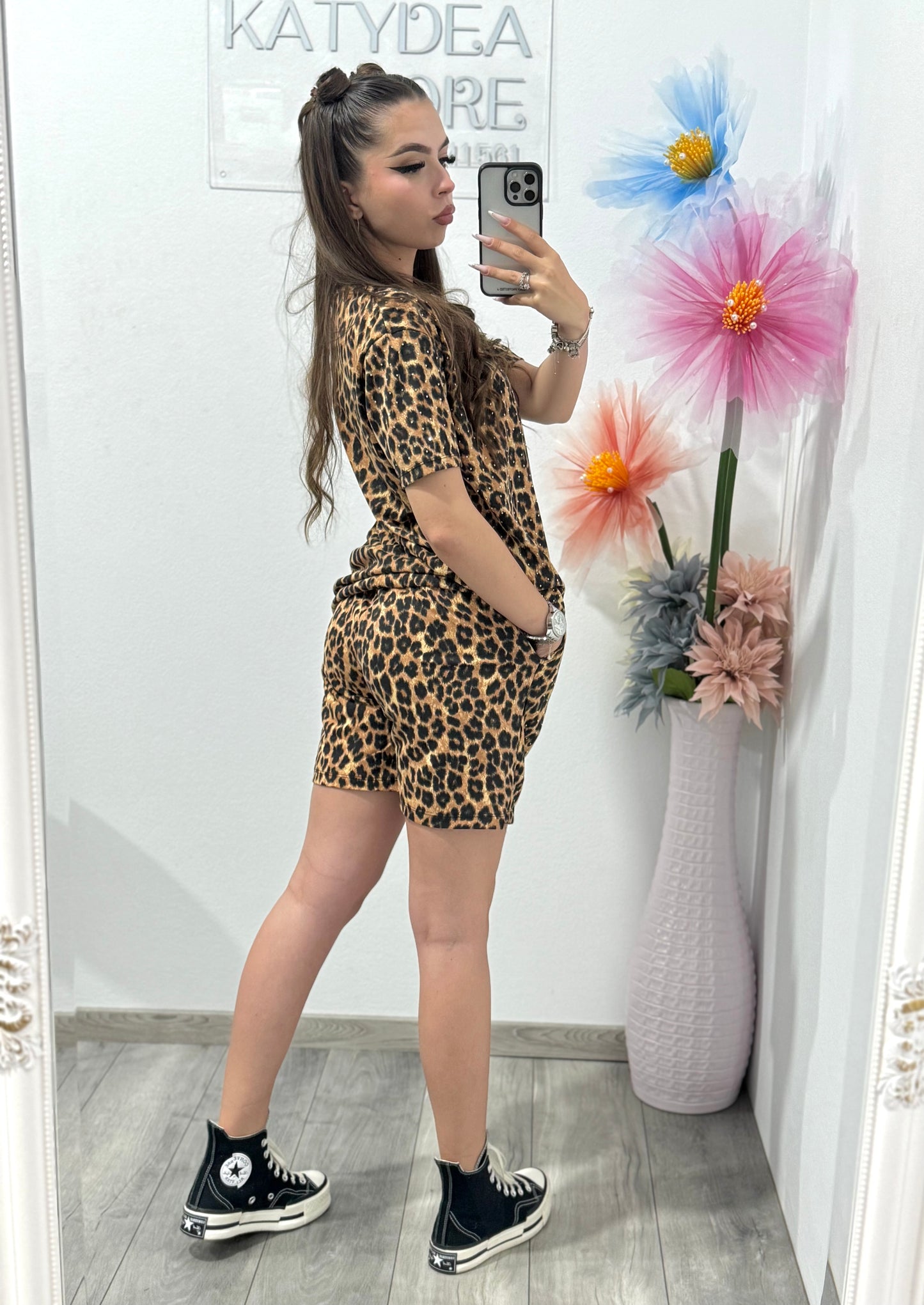 Compleu Animalprint cu cristale