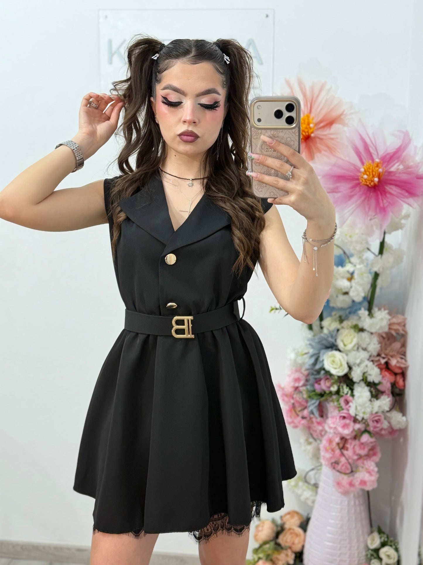 Salopetă elegantă cu dantela neagra BABY