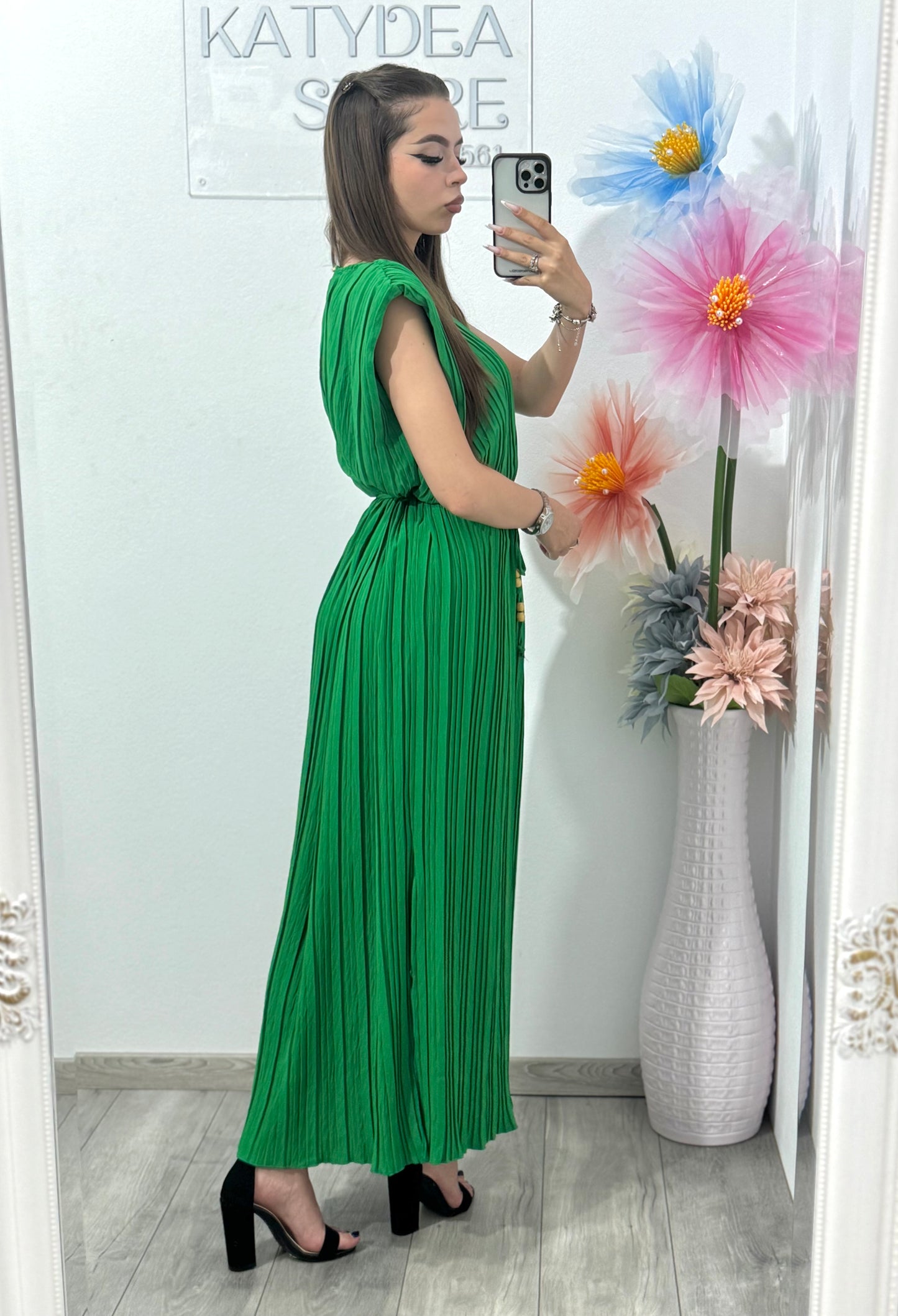 Rochie midi plisată Maria