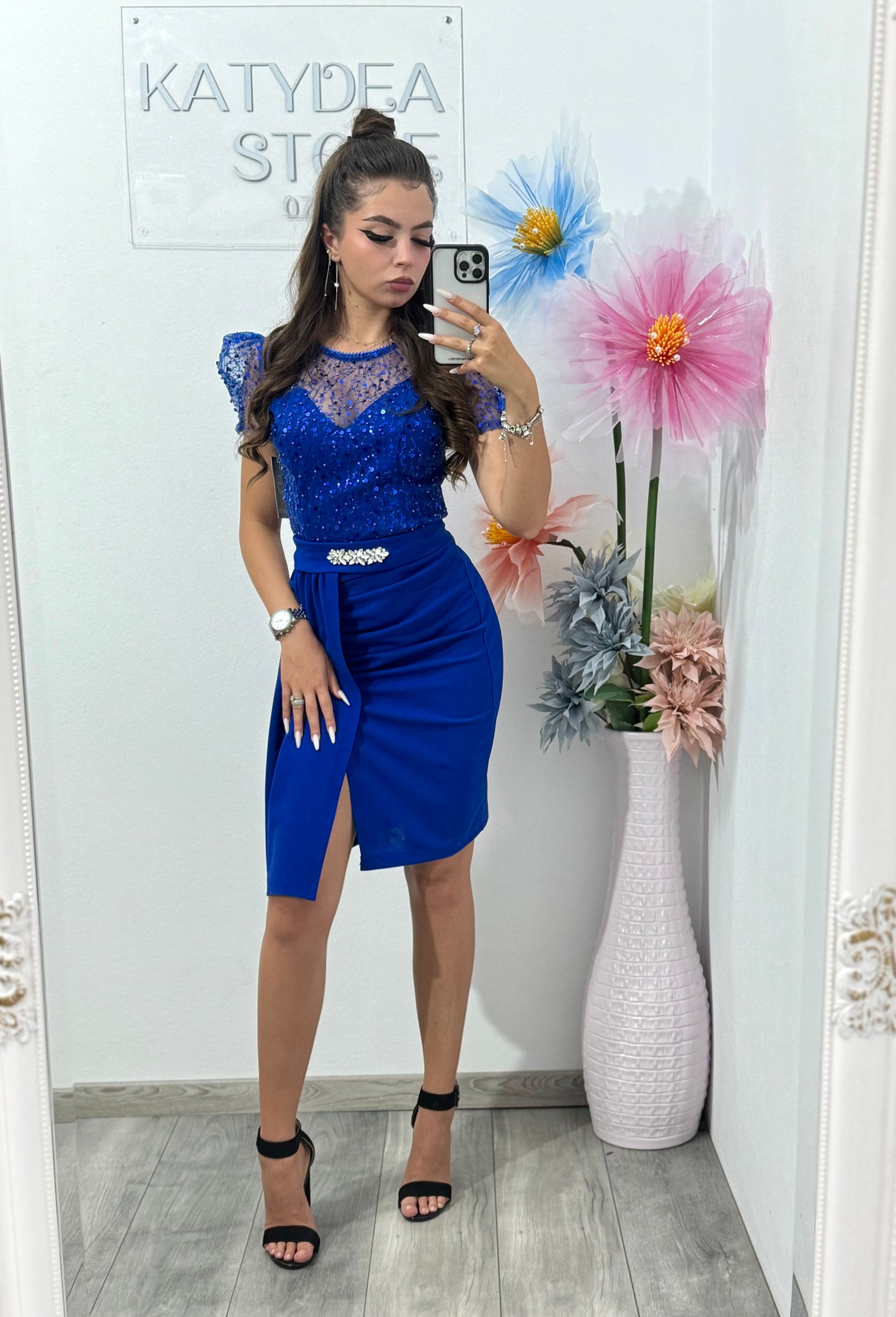 Rochie elegantă cu paiete Katerine