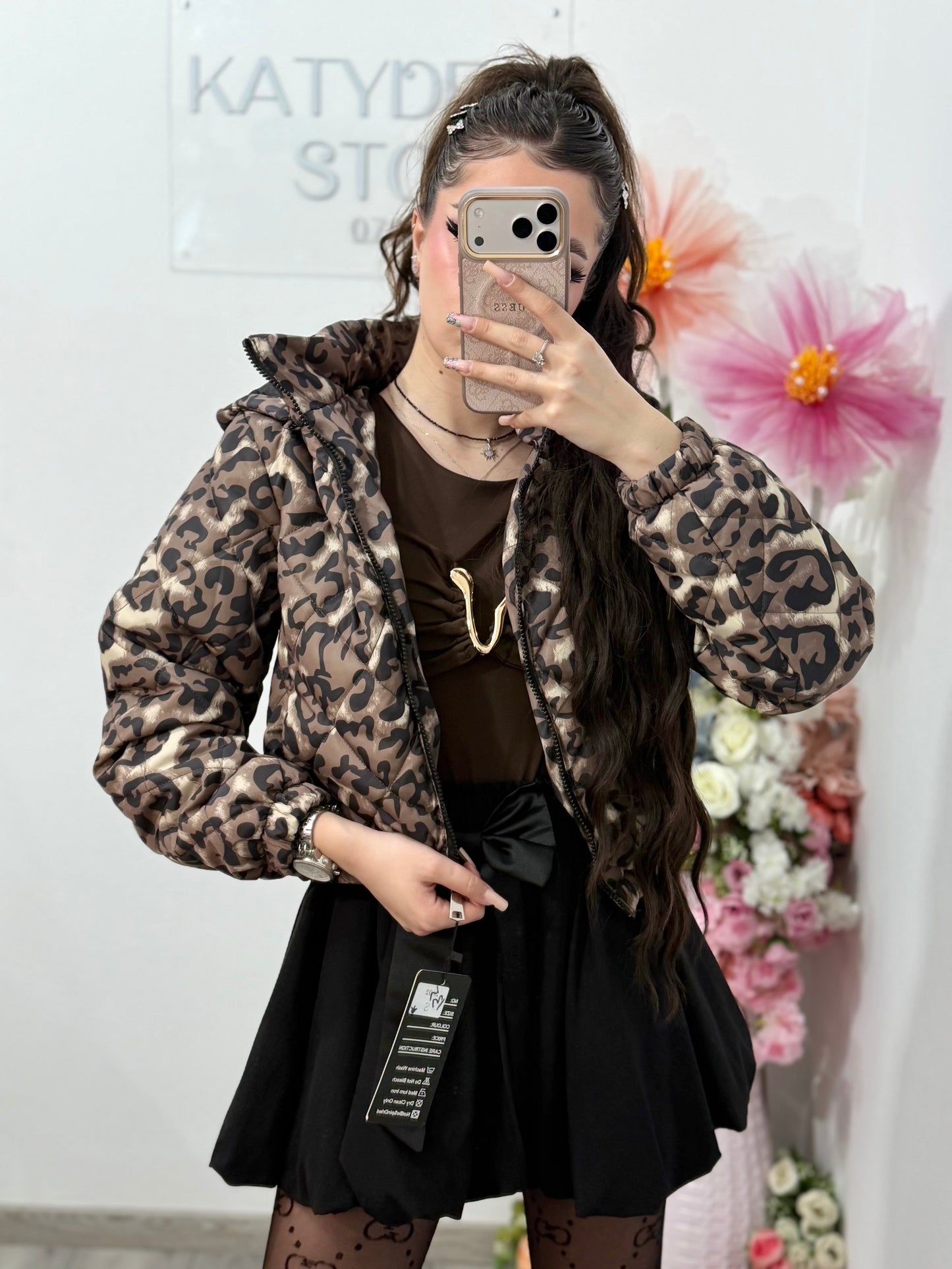 Geacă cropped Animalprint ALEXA