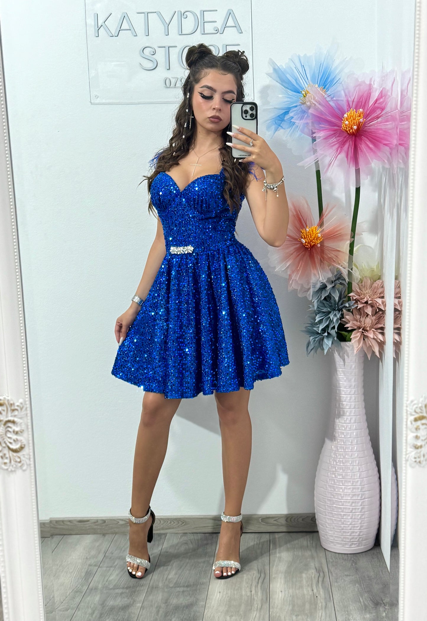 Rochie scurtă cu paiete Candy