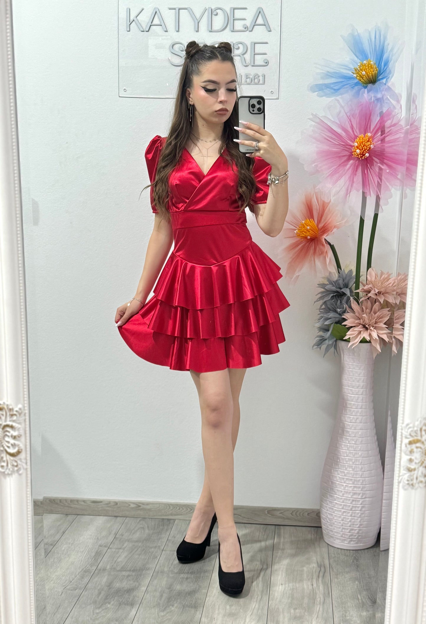 Rochie elegantă Sofia rosie