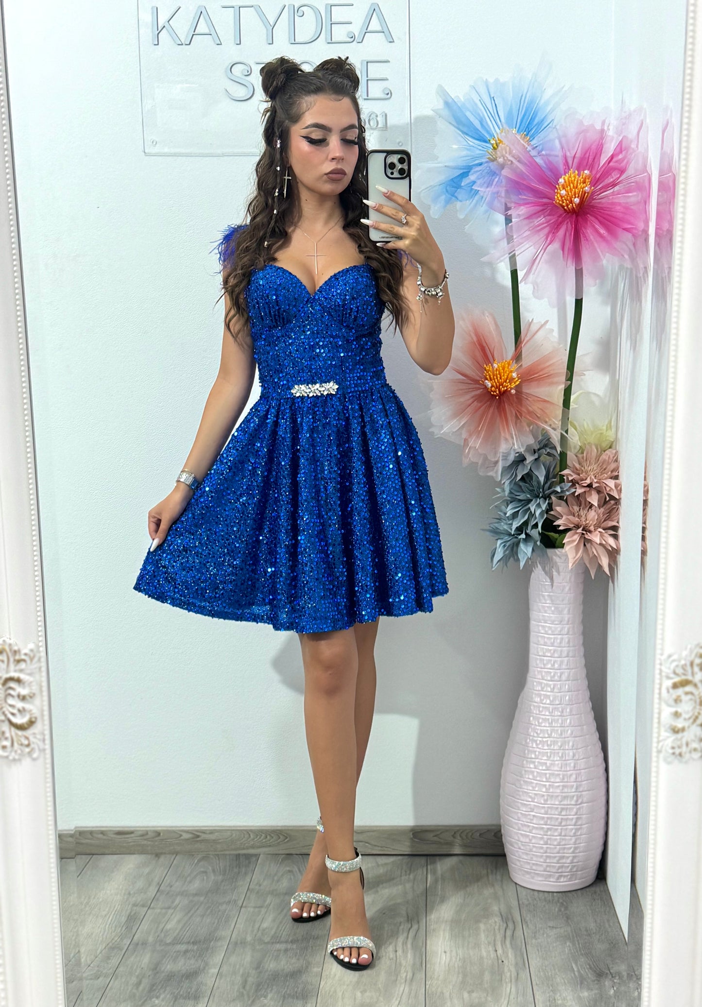 Rochie scurtă cu paiete Candy