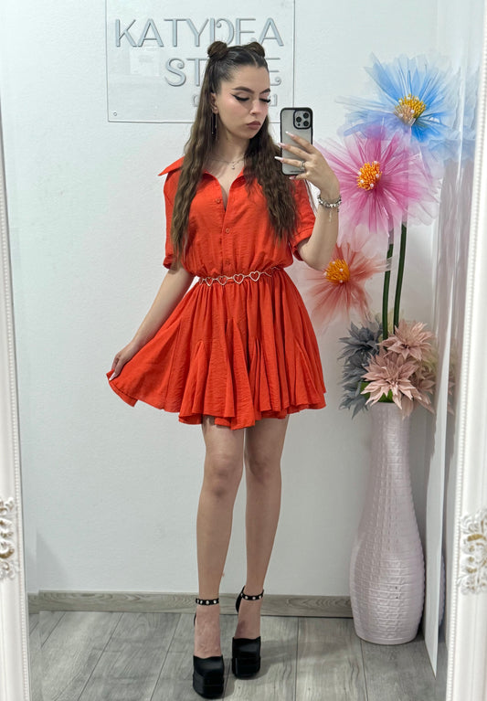 Rochie Monica portocalie