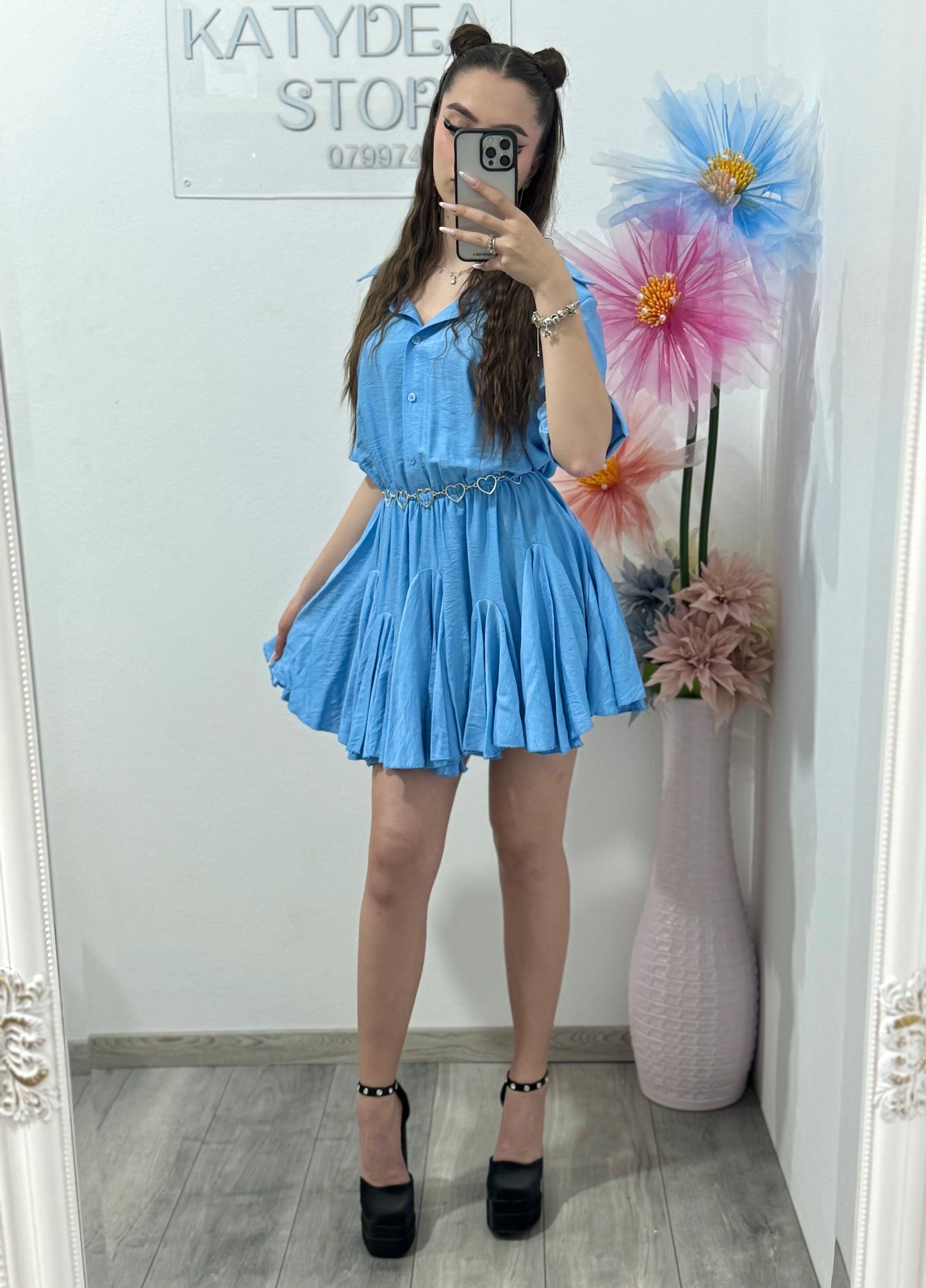 Rochie Monica albastră
