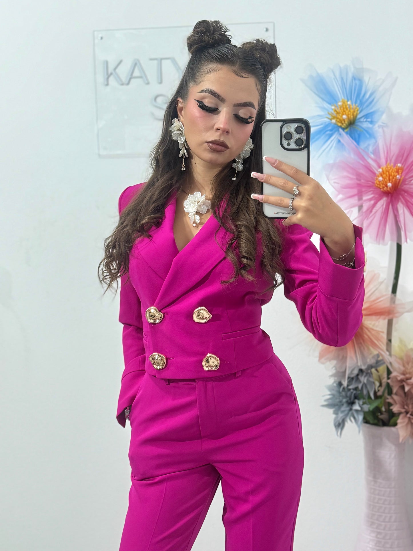 Costum elegant fucsia Alice