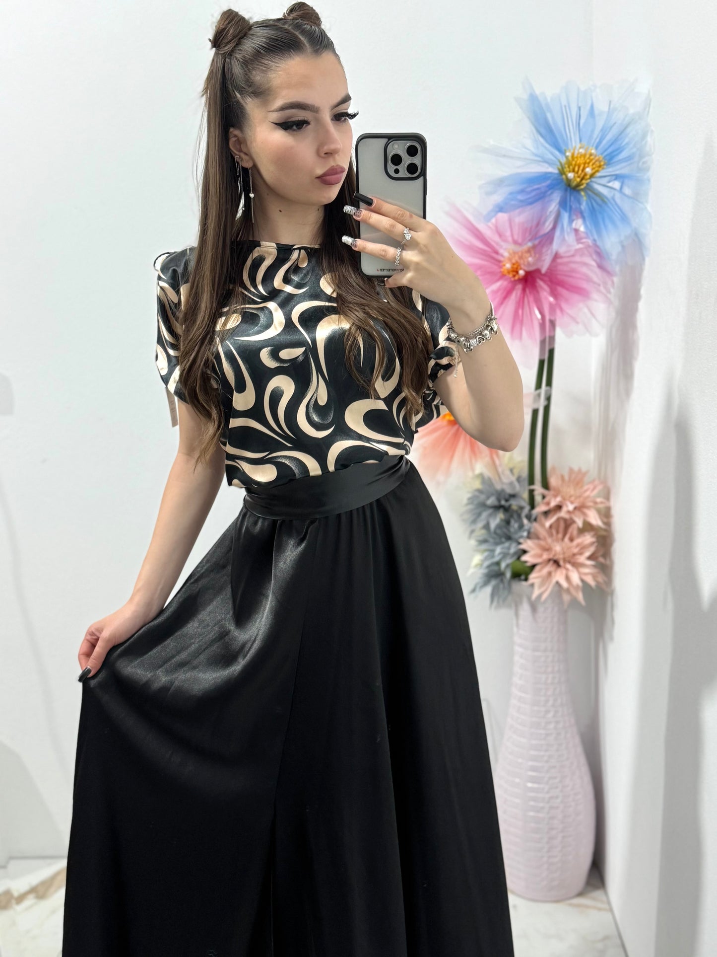 Rochie satin Olivia