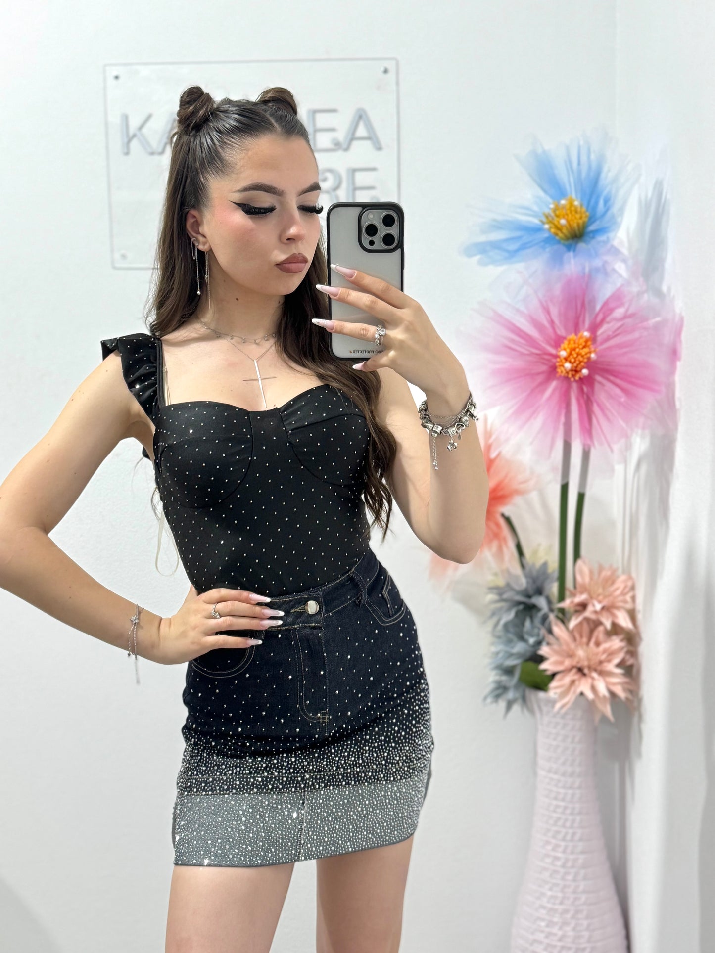 Body elegant cu cristale Glammy