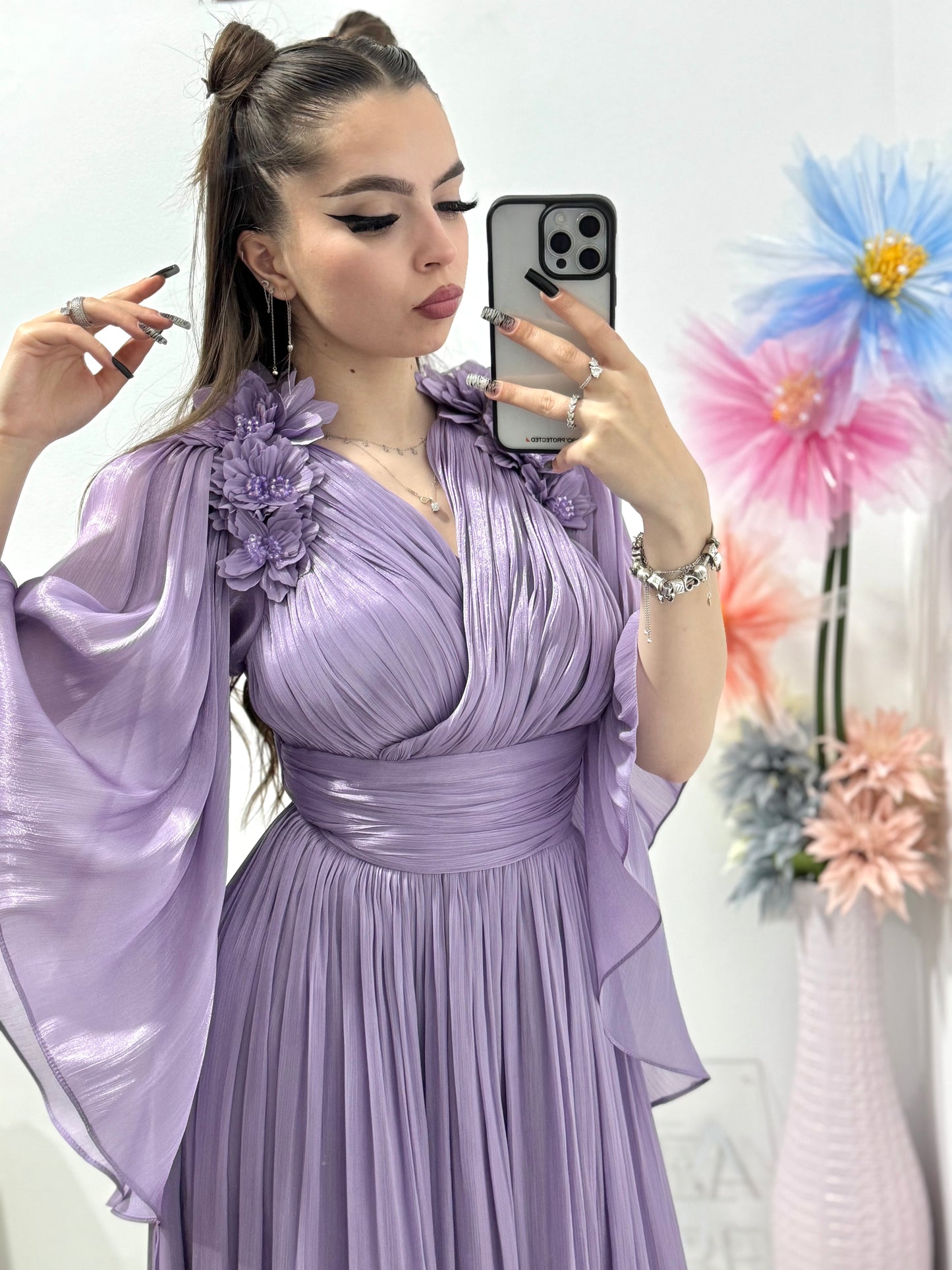 Rochie elegantă din organza Violetta