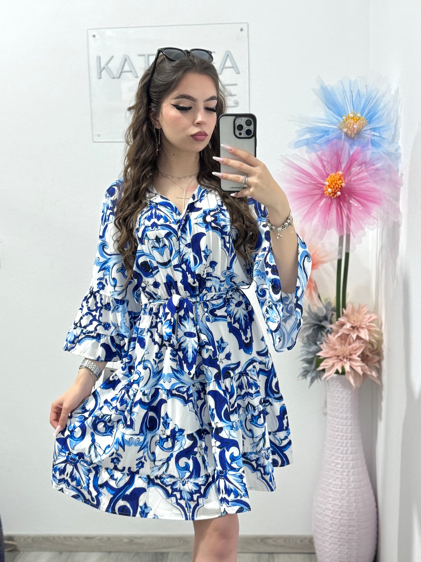 Rochie casual albastră Maya