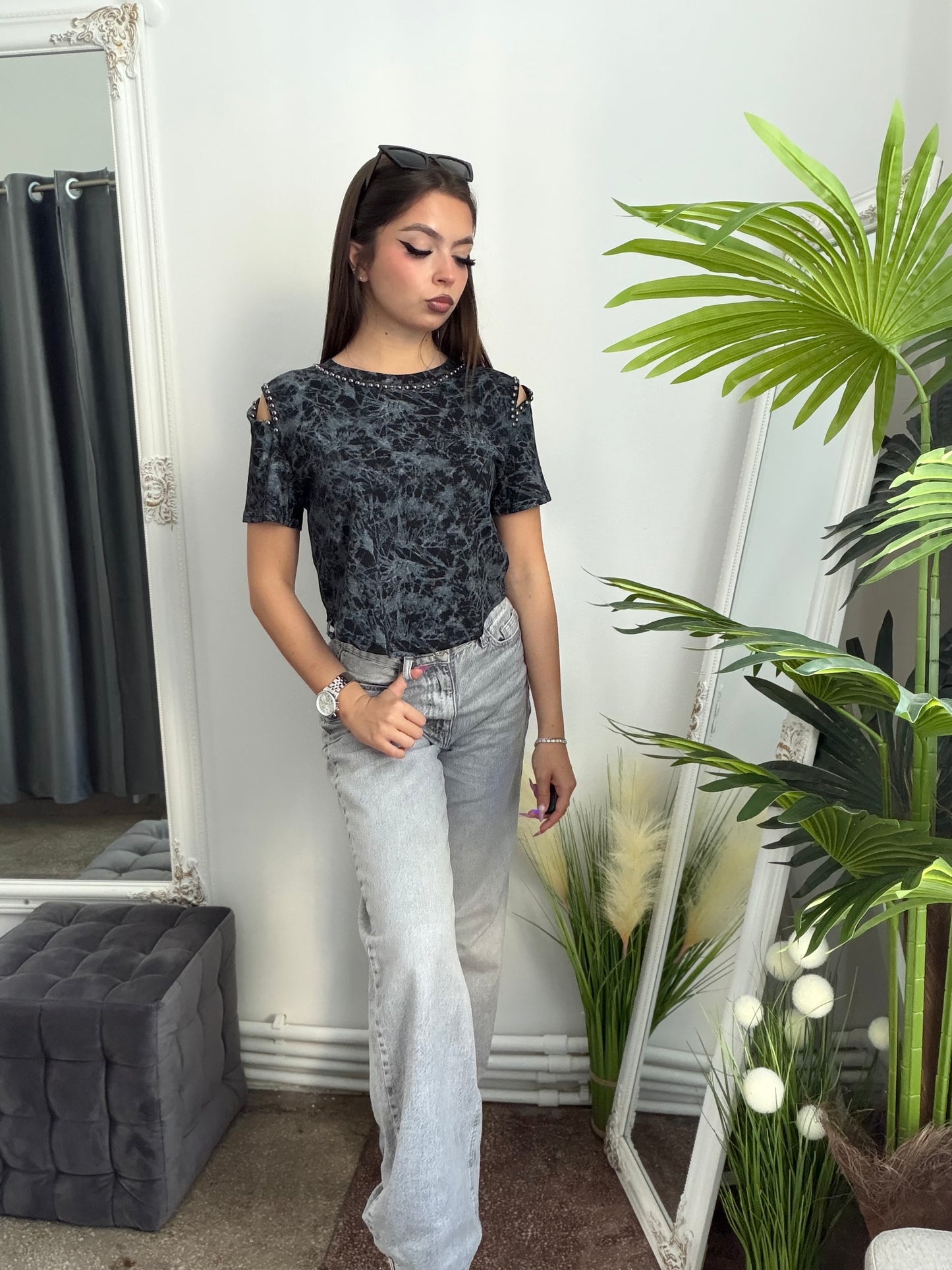Tricou negru TANYA