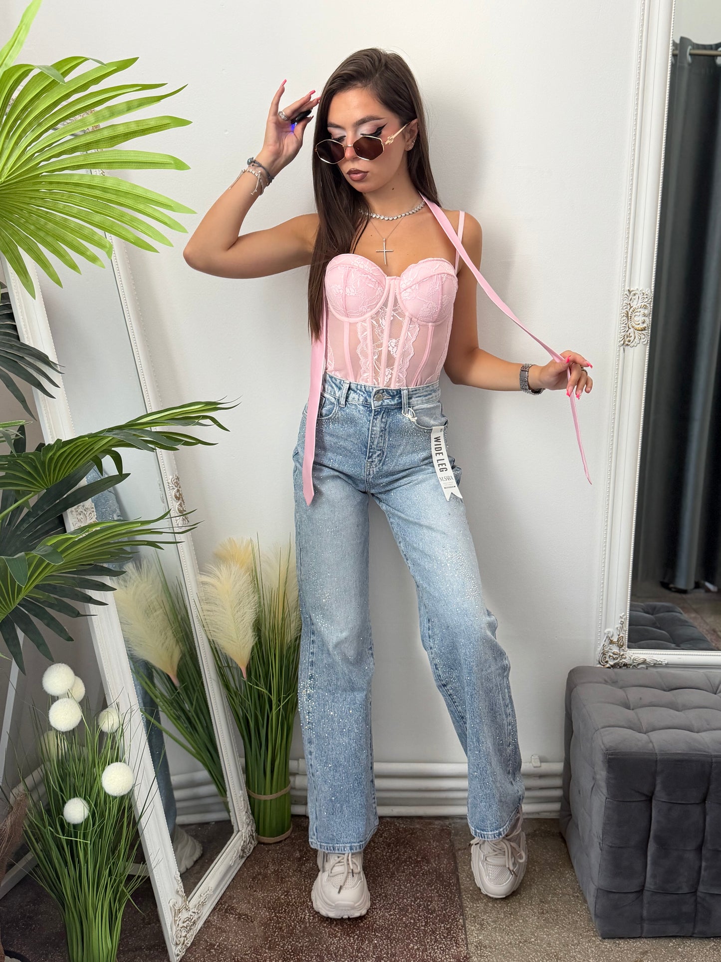 Top tip corset din dantelă ROZ