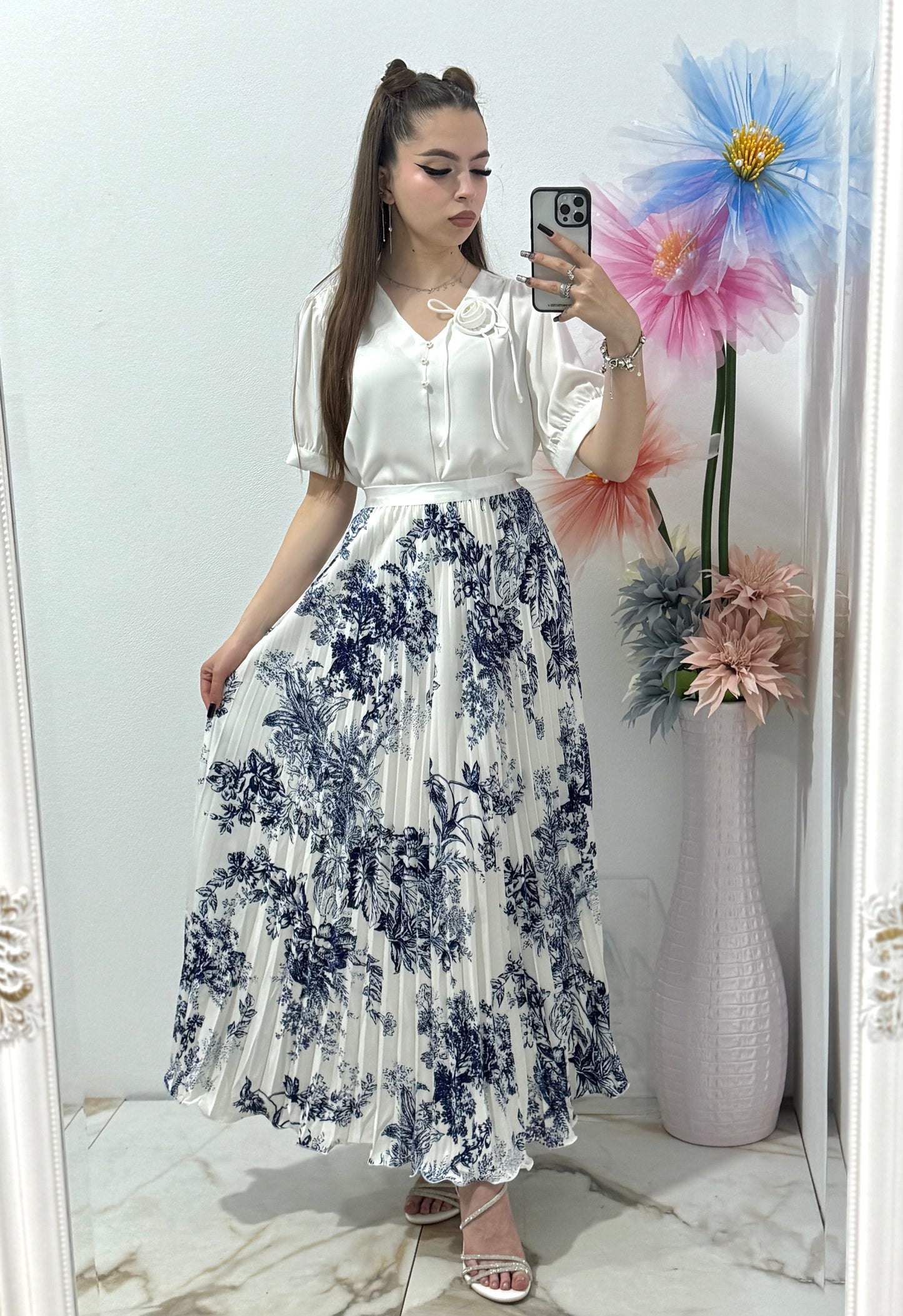 Fustă cu pliseu Chinese