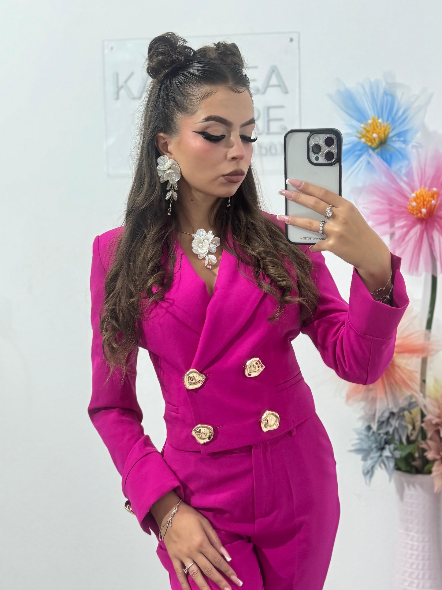 Costum elegant fucsia Alice