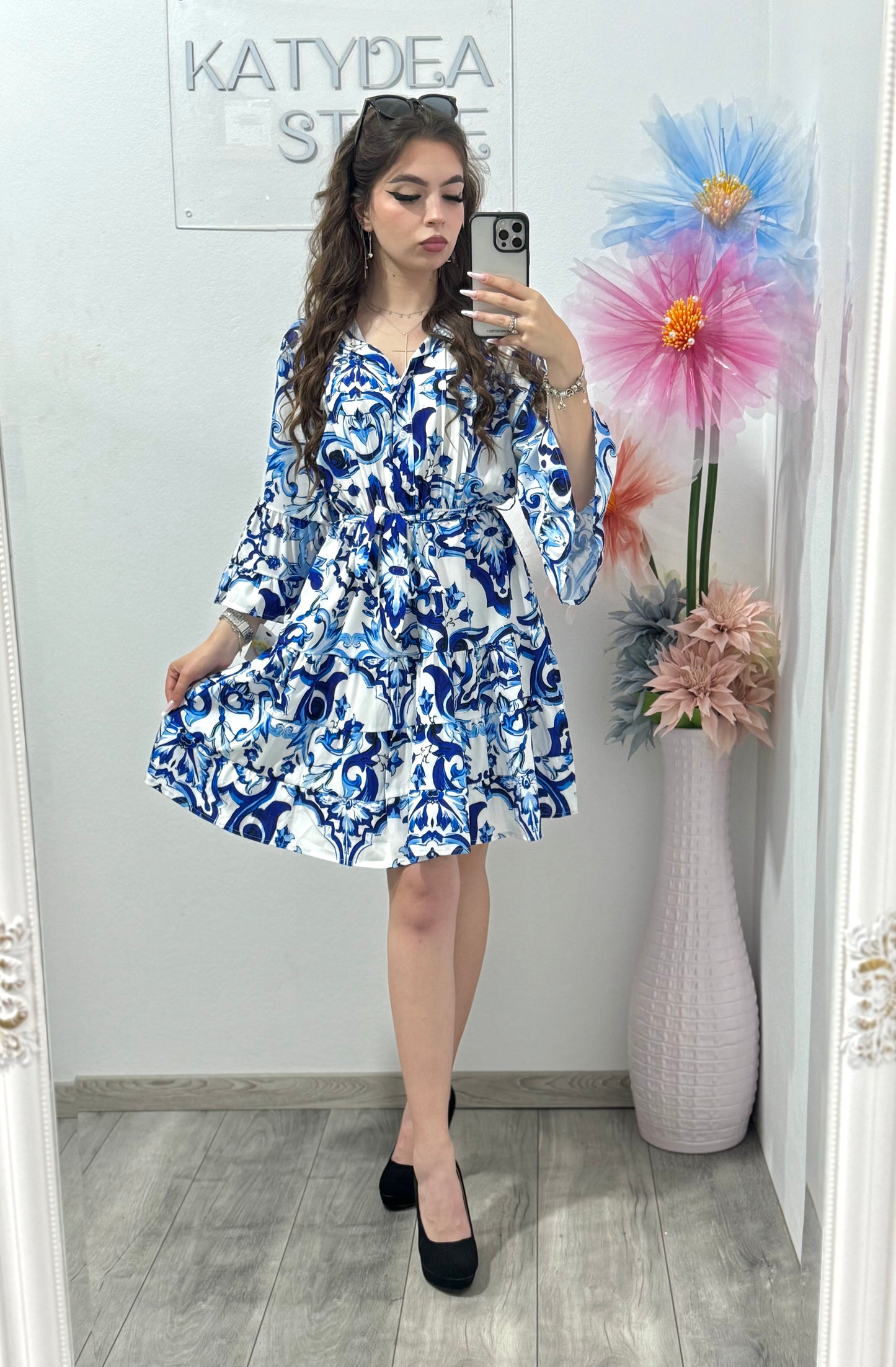 Rochie casual albastră Maya