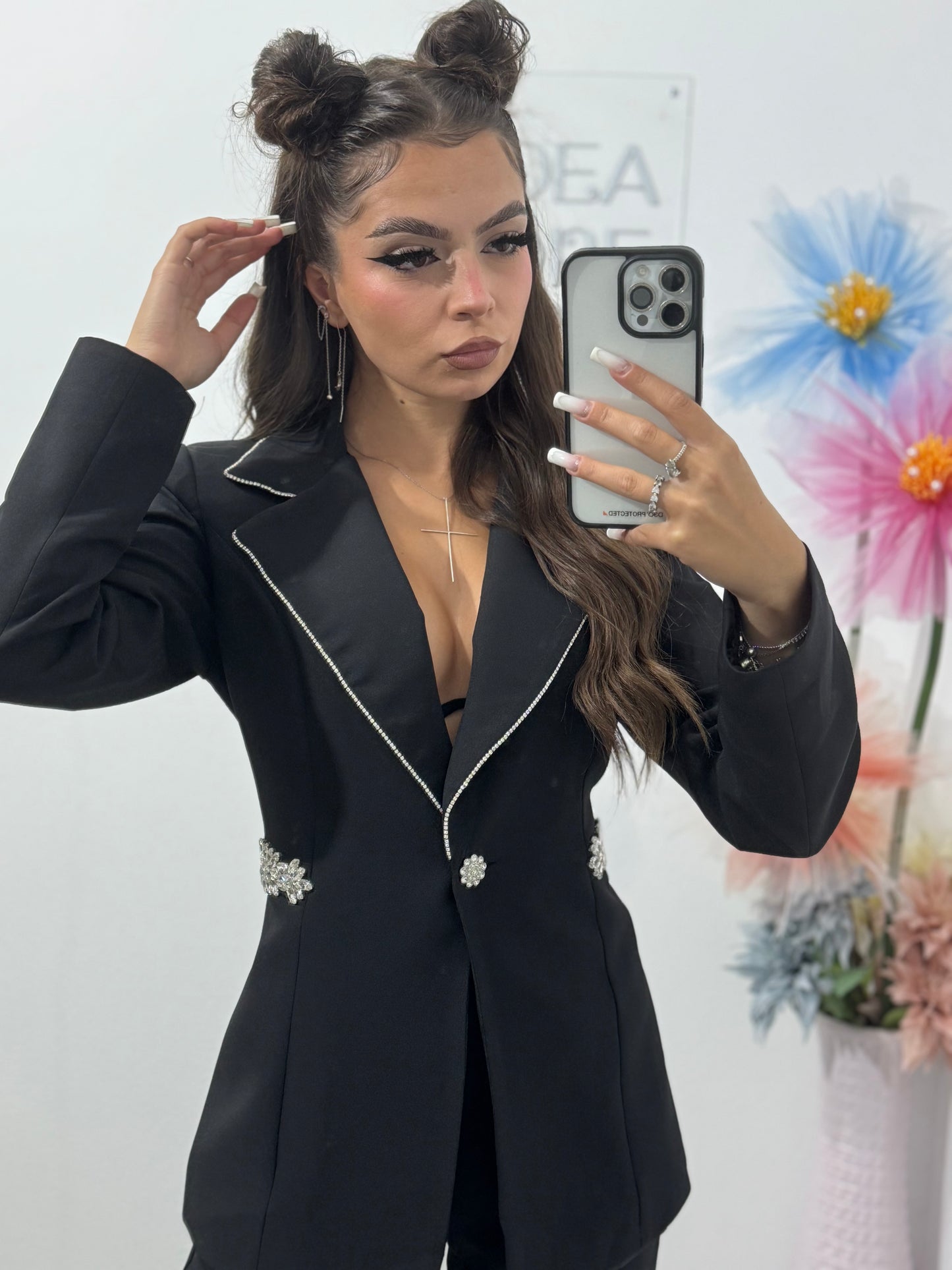 Costum elegant negru Brianna