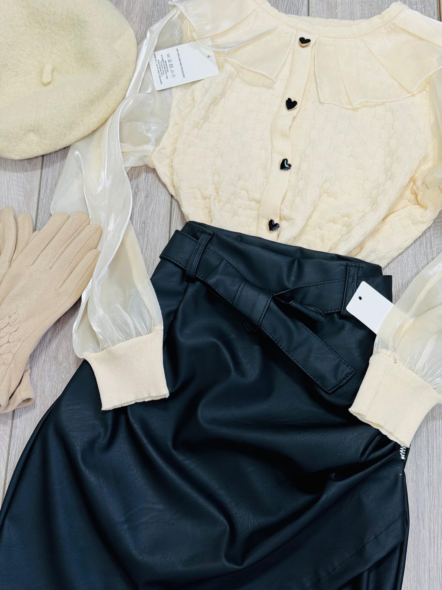 Bluza cu nasturi Hearts