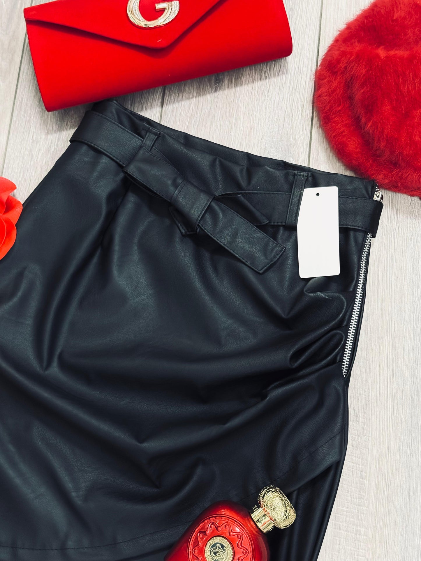 Fusta imitatie piele Roxette