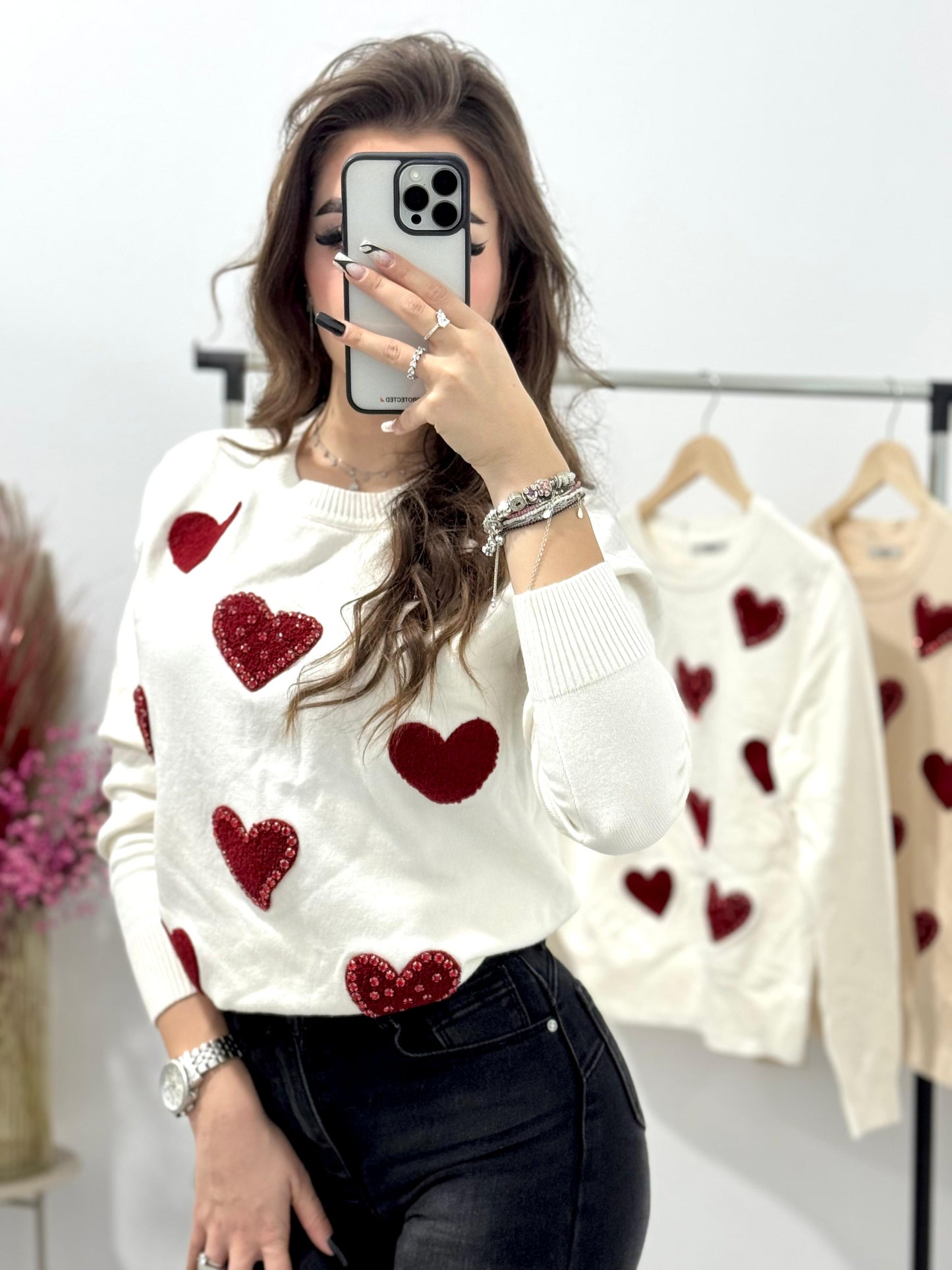 Bluza din tricot fin Hearts