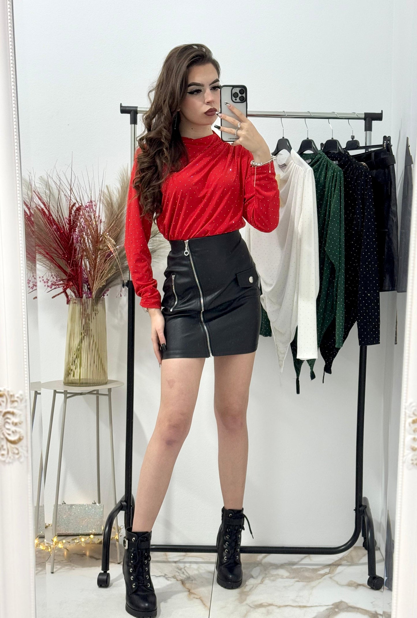 Body elegant Maria cu cristale stanțate