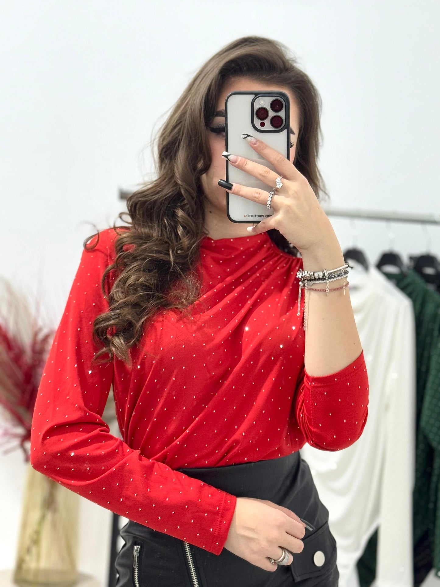 Body elegant Maria cu cristale stanțate