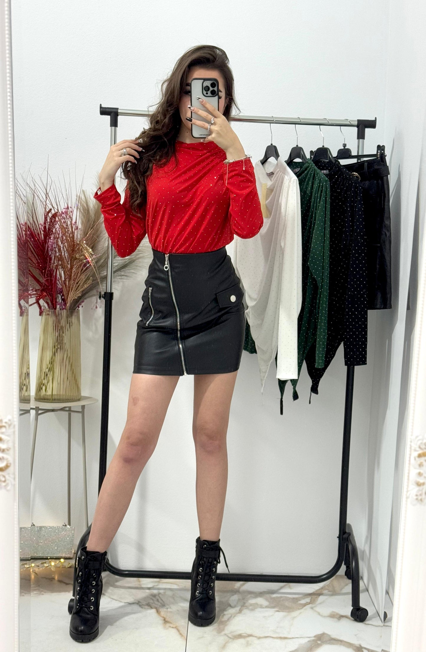 Body elegant Maria cu cristale stanțate