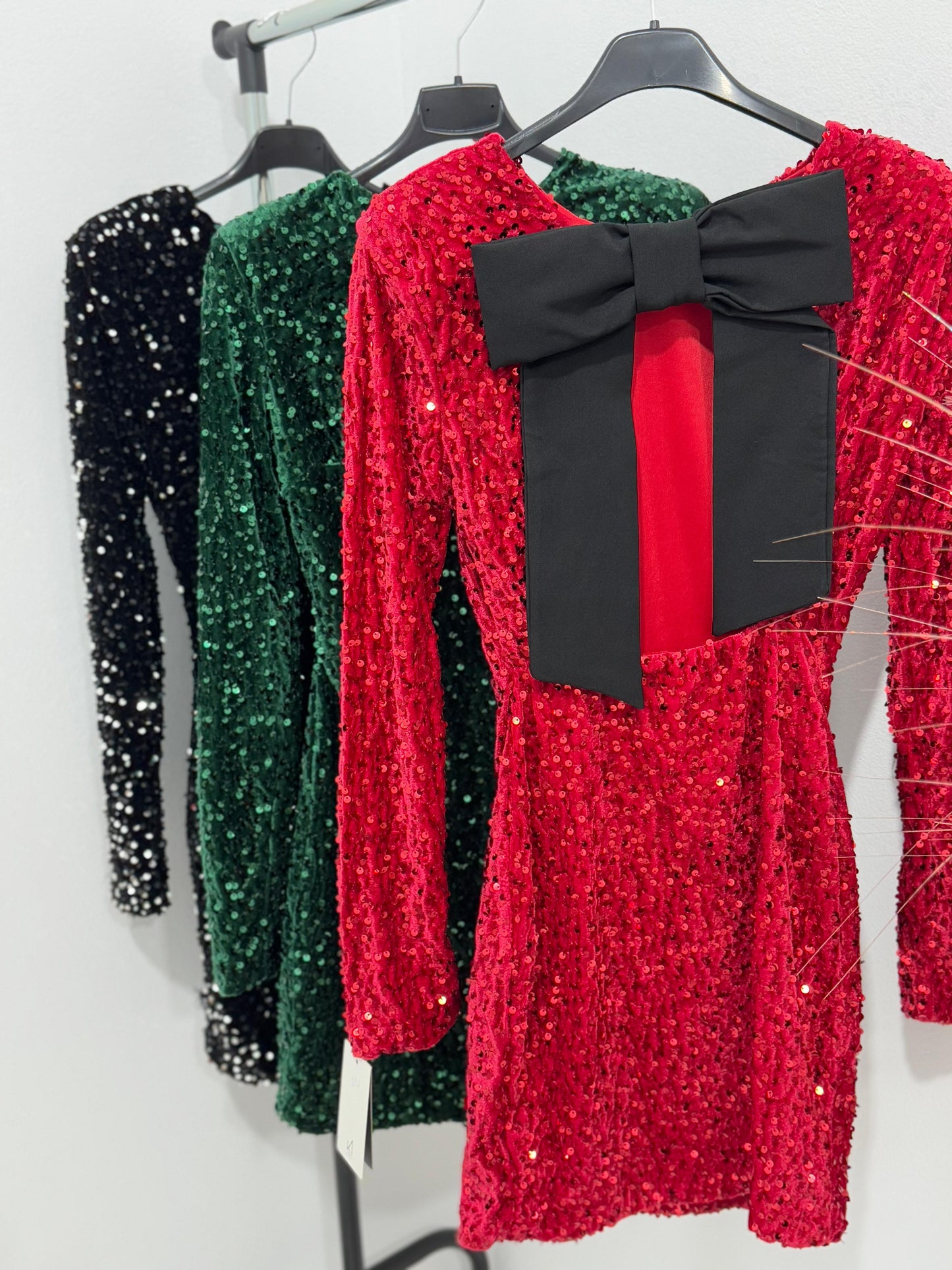 Rochie din catifea cu paiete Christine