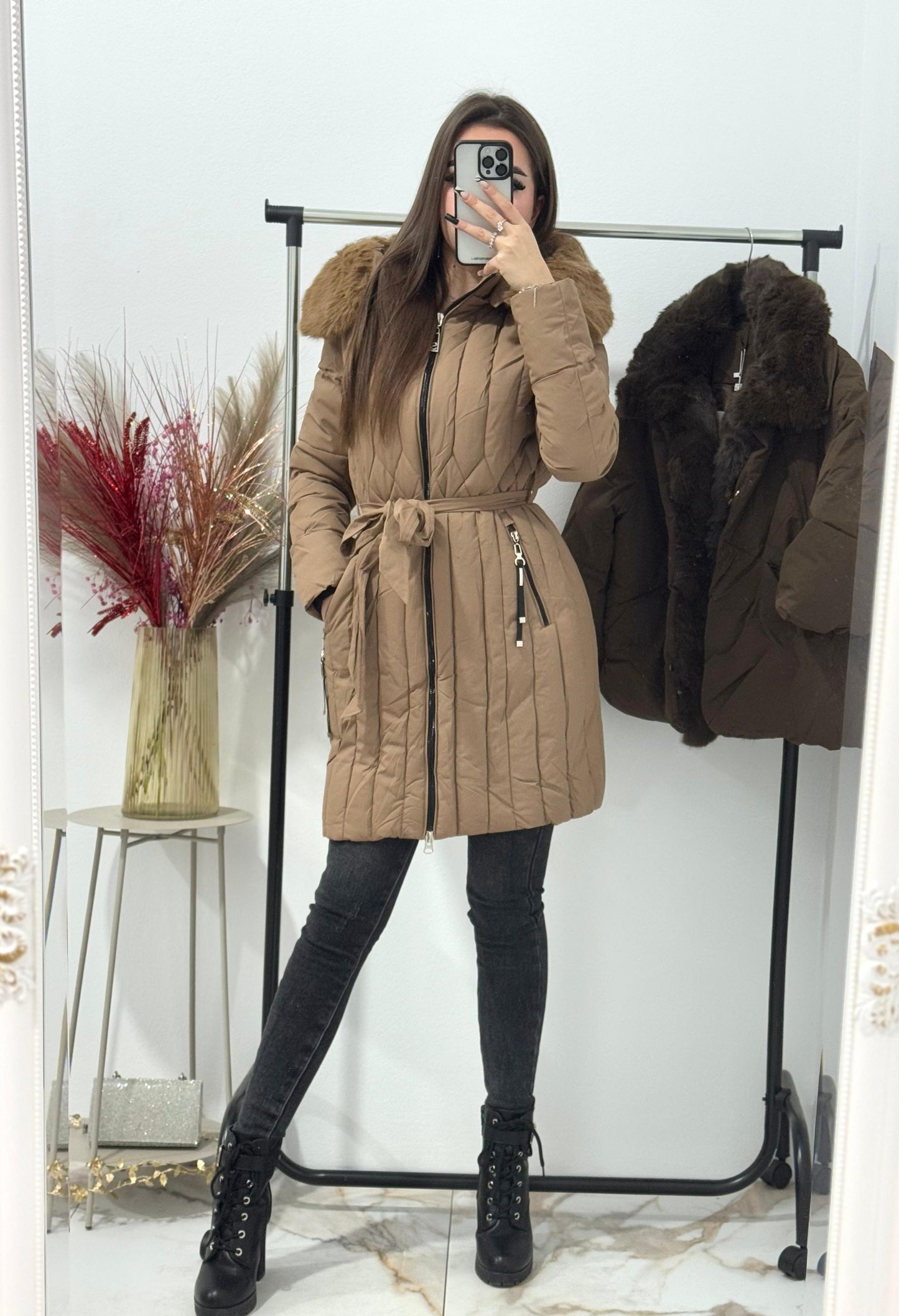 Geaca beige Sidonia