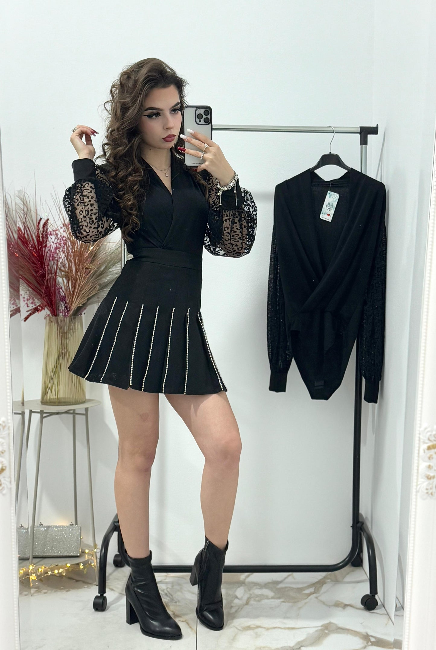Fusta -pantalon cu cristale Simona