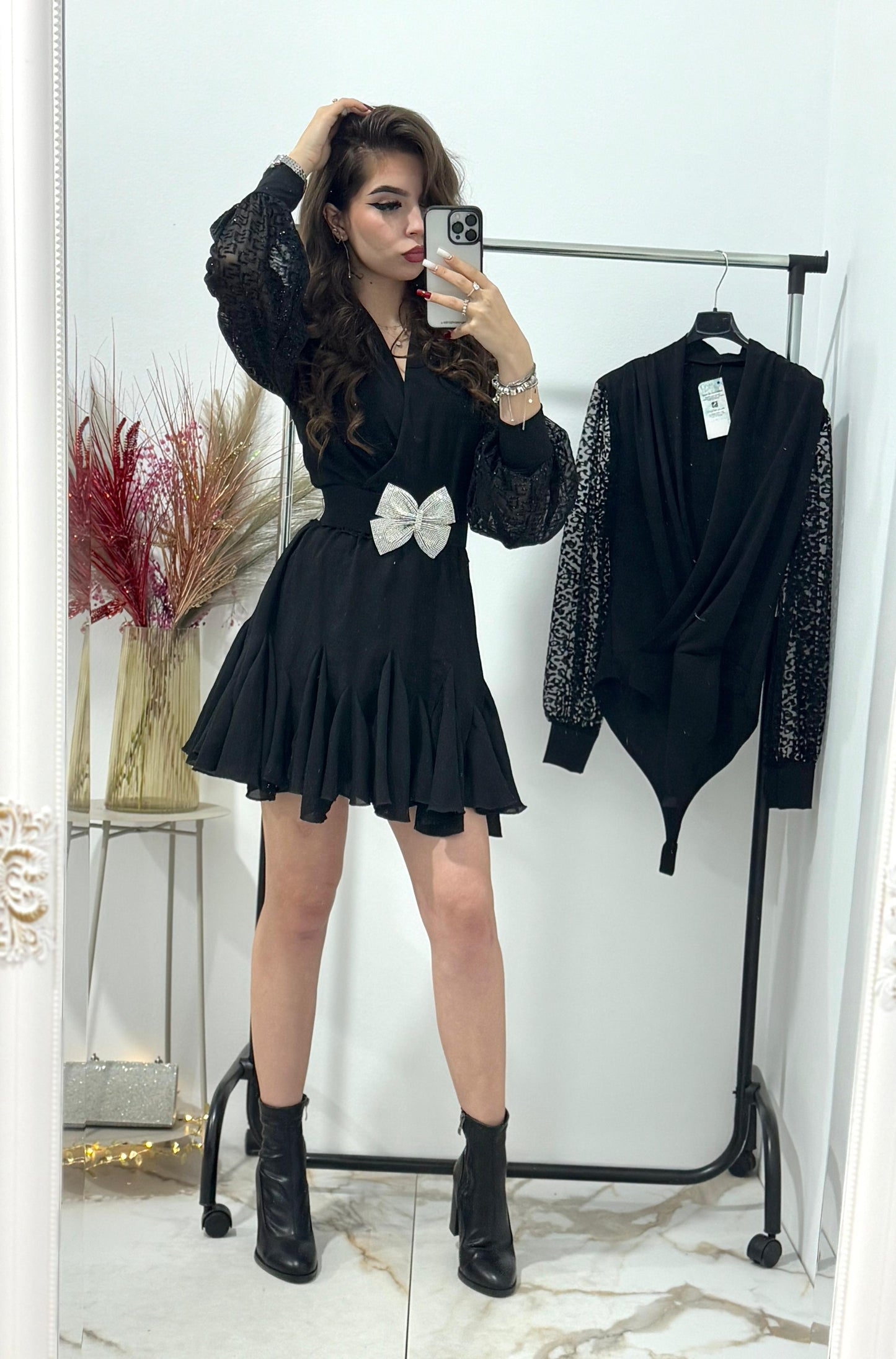 Body negru elegant Victoria