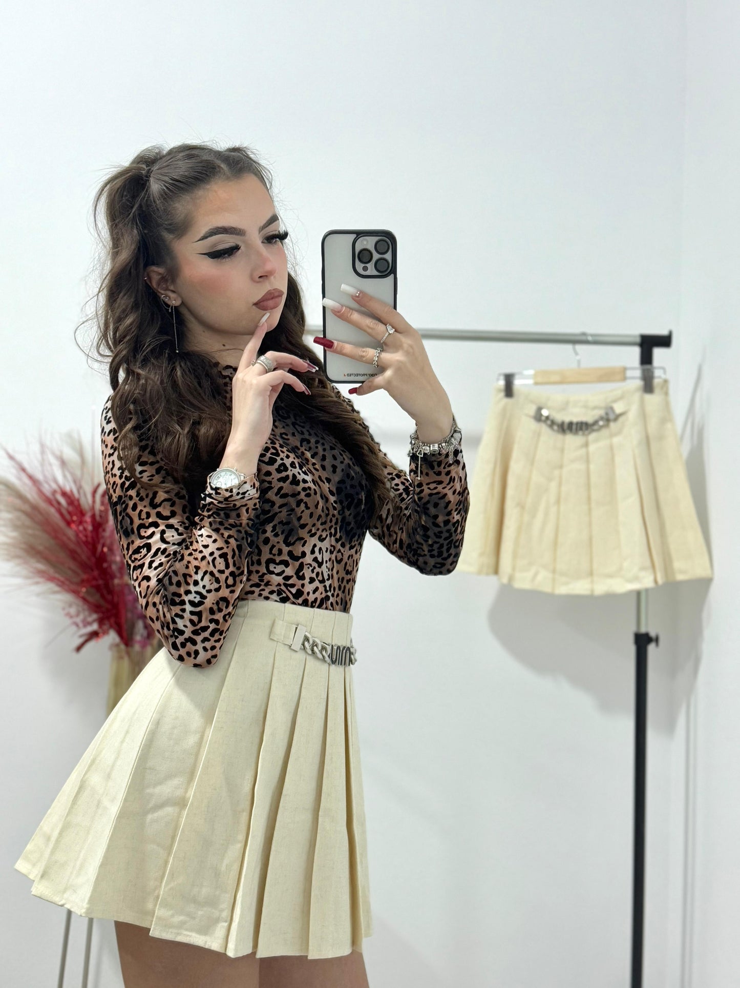 Body dantela cu imprimeu leopard