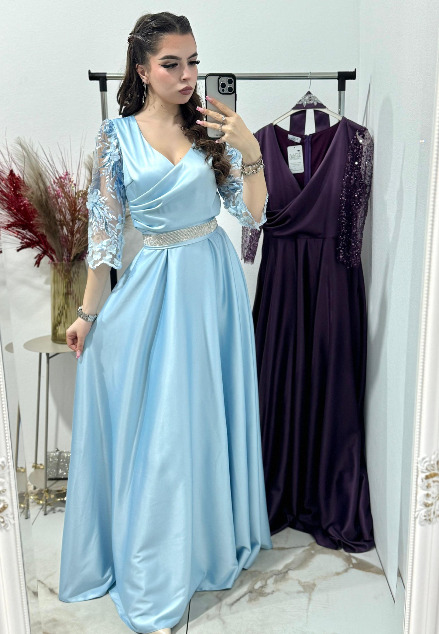Rochie lunga din tafta Hellen