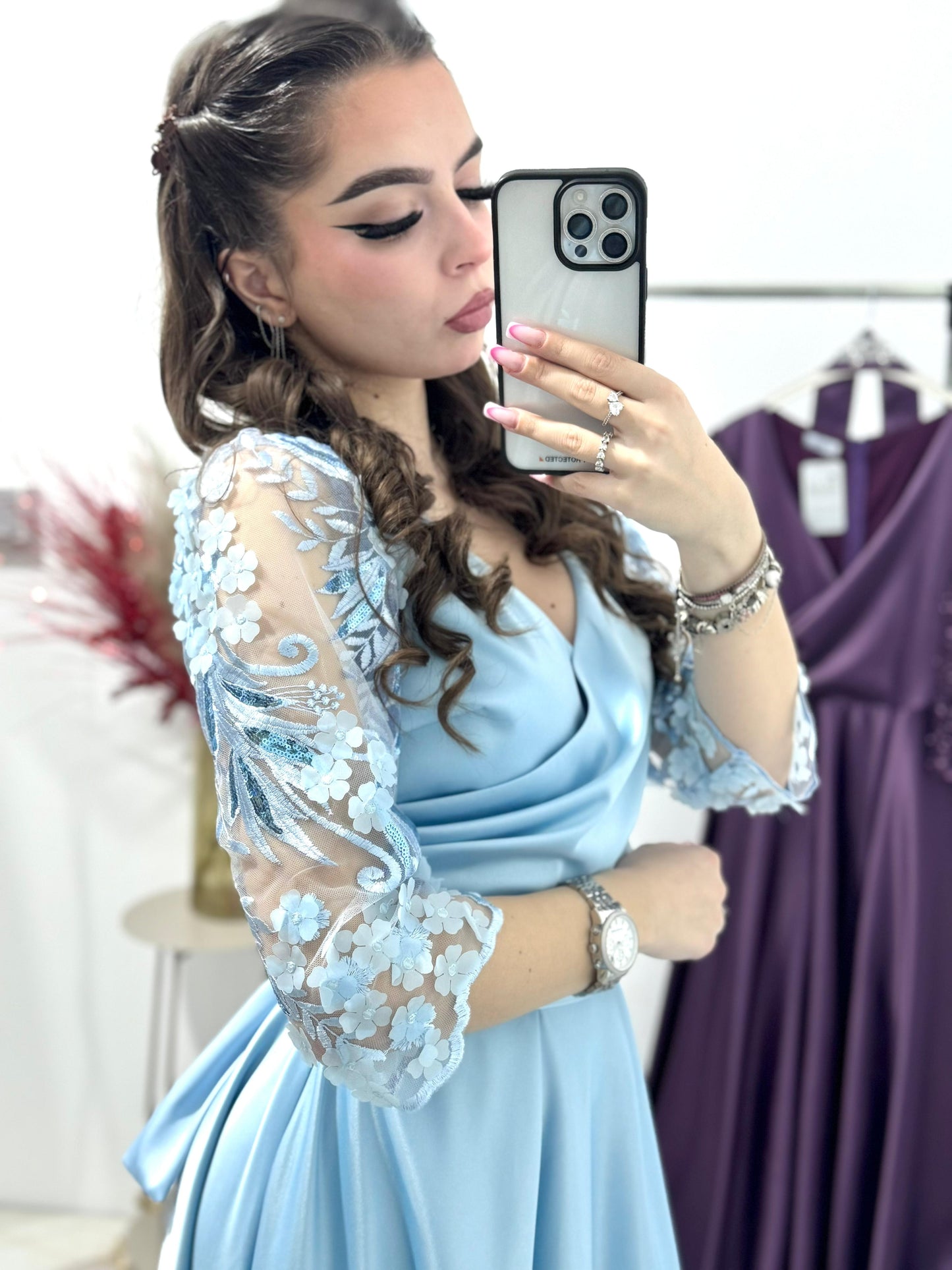 Rochie lunga din tafta Hellen