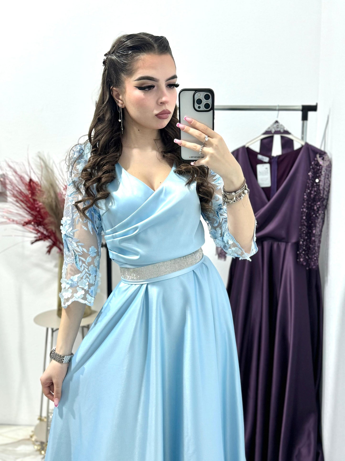 Rochie lunga din tafta Hellen