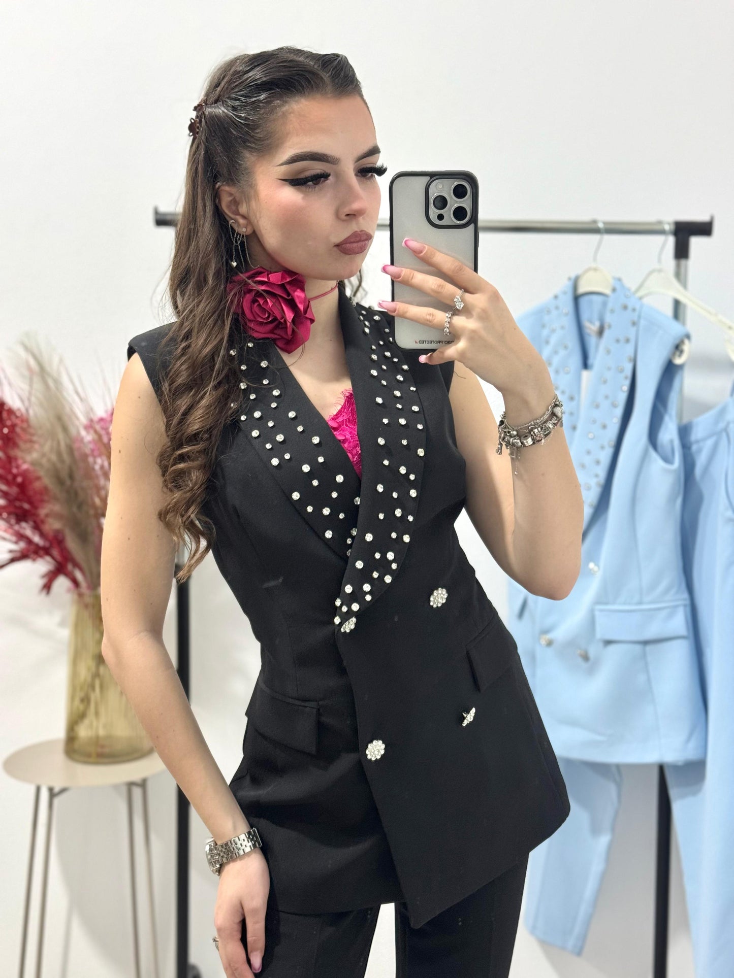 Costum elegant cu vesta Delia